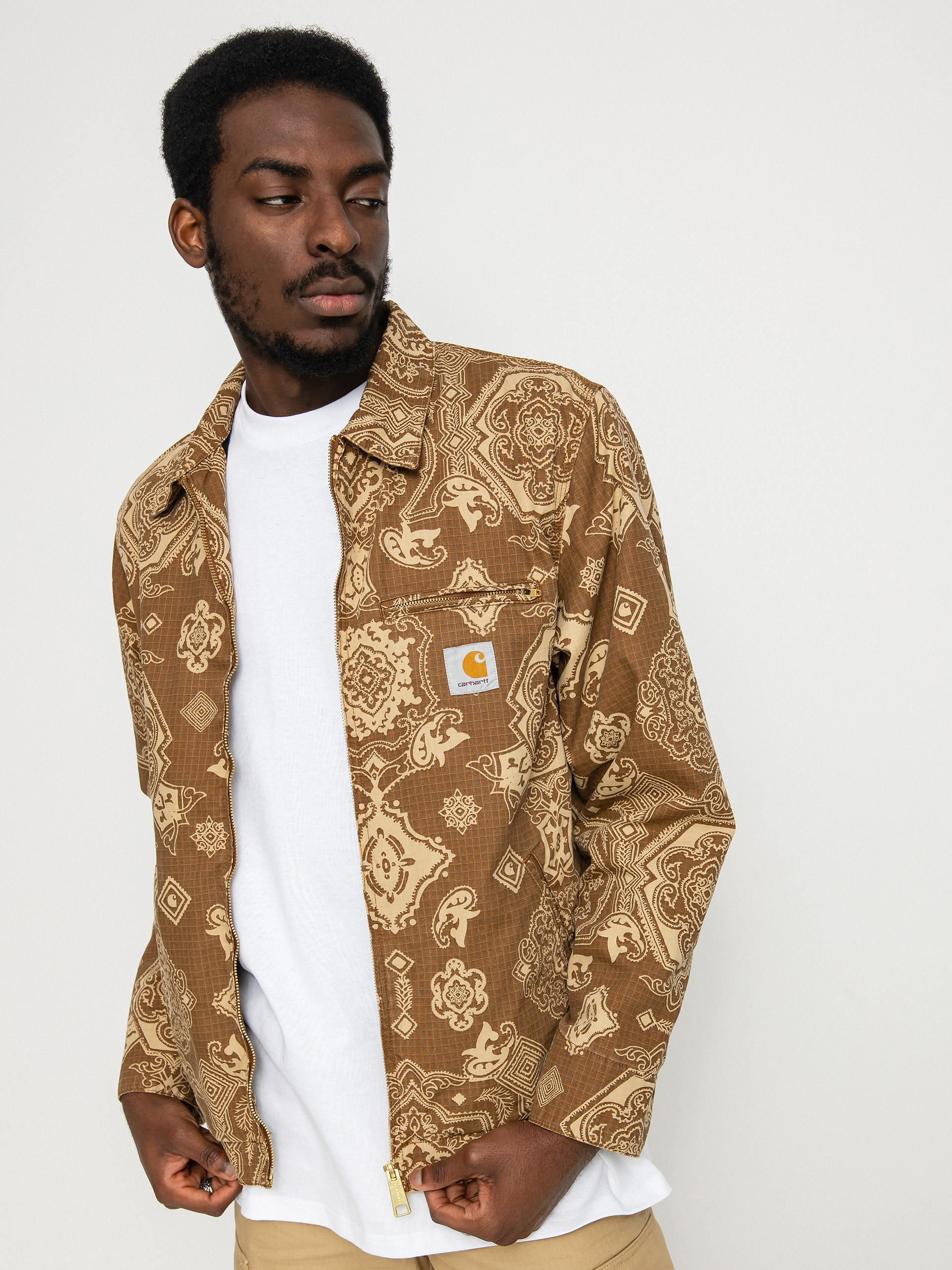 Kurtka Carhartt WIP Detroit (verse print/hamilton brown)