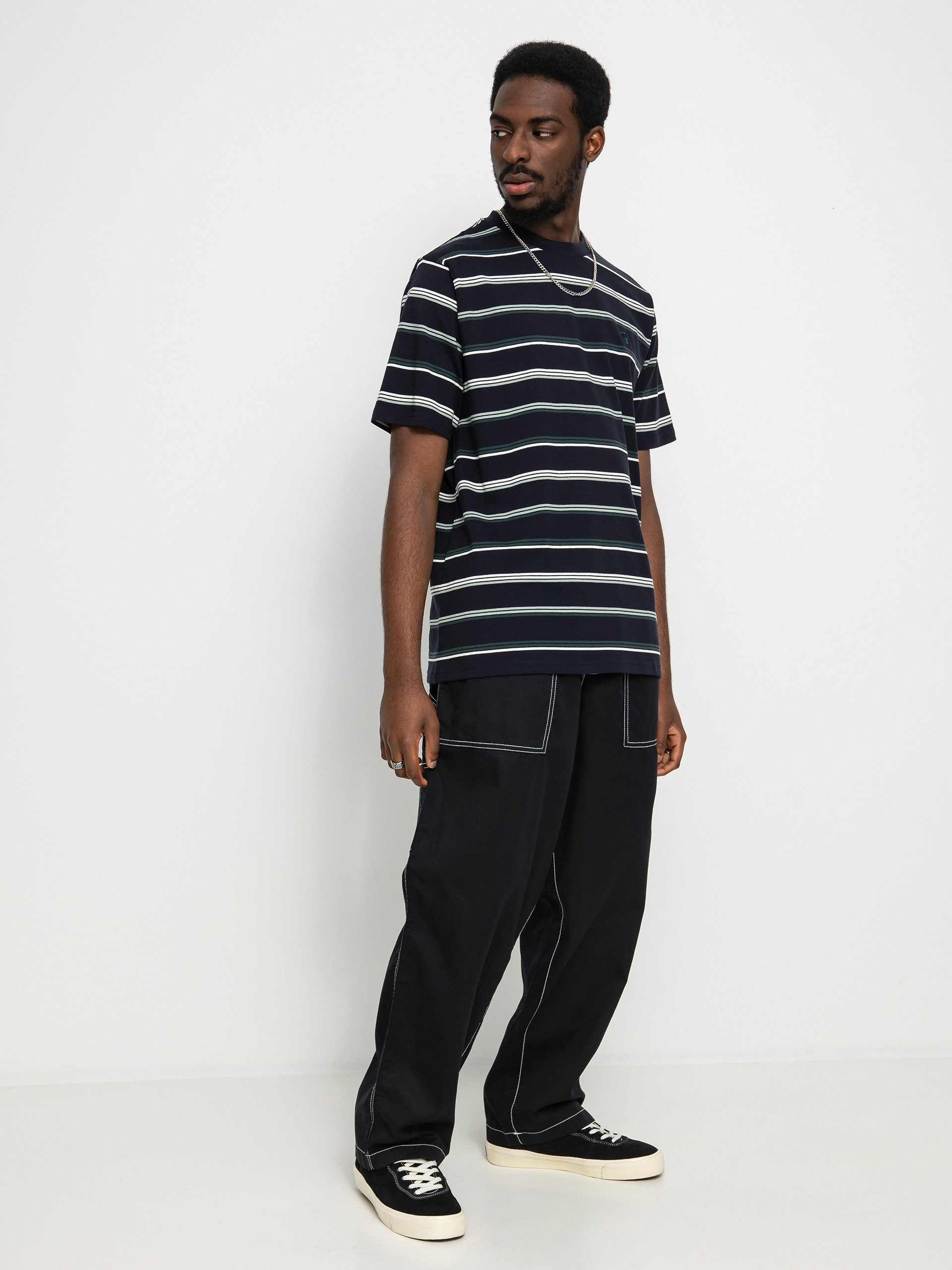 T-shirt Carhartt WIP Vonn (vonn stripe/dark navy/juniper/juniper)
