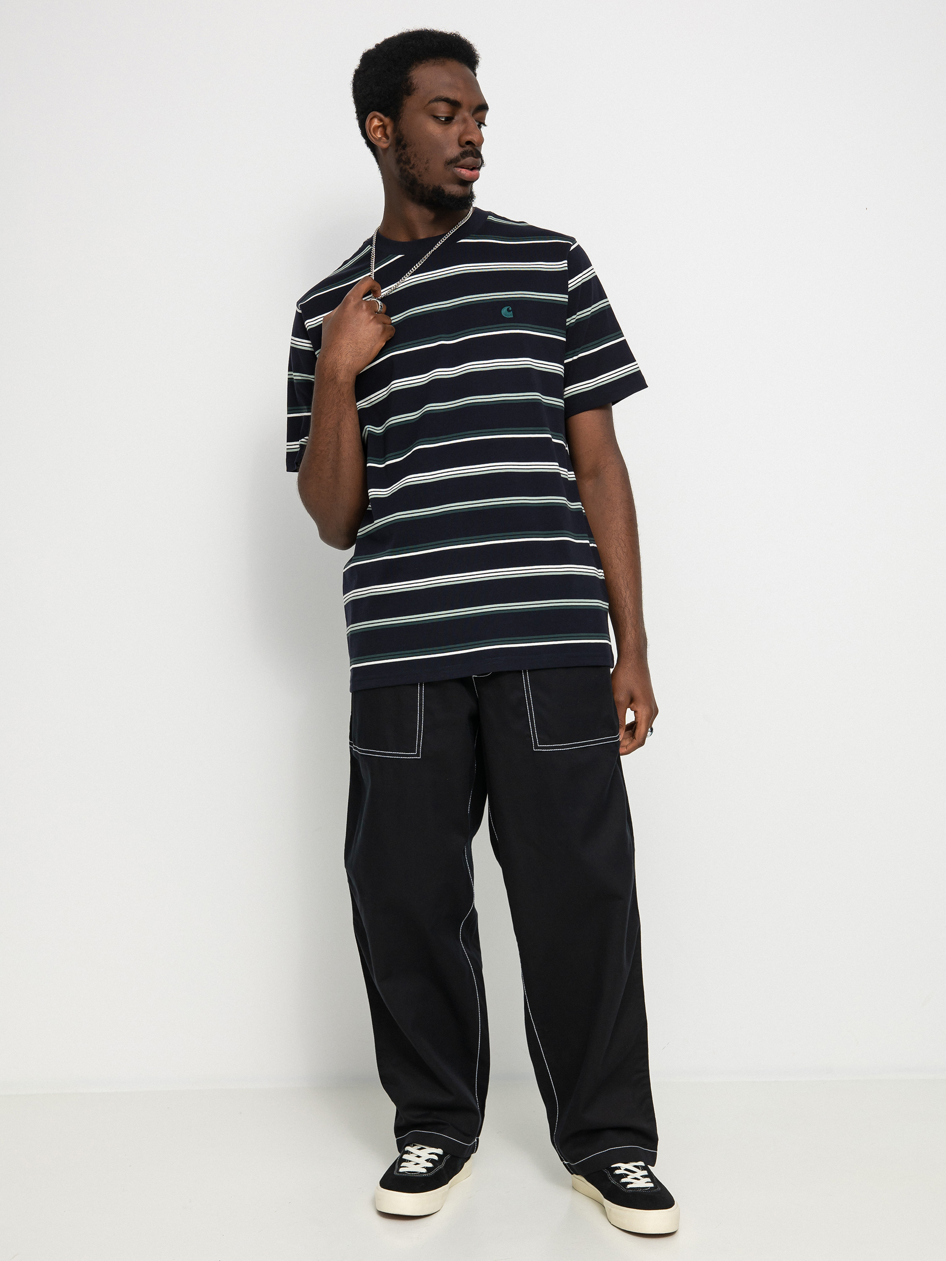 T-shirt Carhartt WIP Vonn (vonn stripe/dark navy/juniper/juniper)