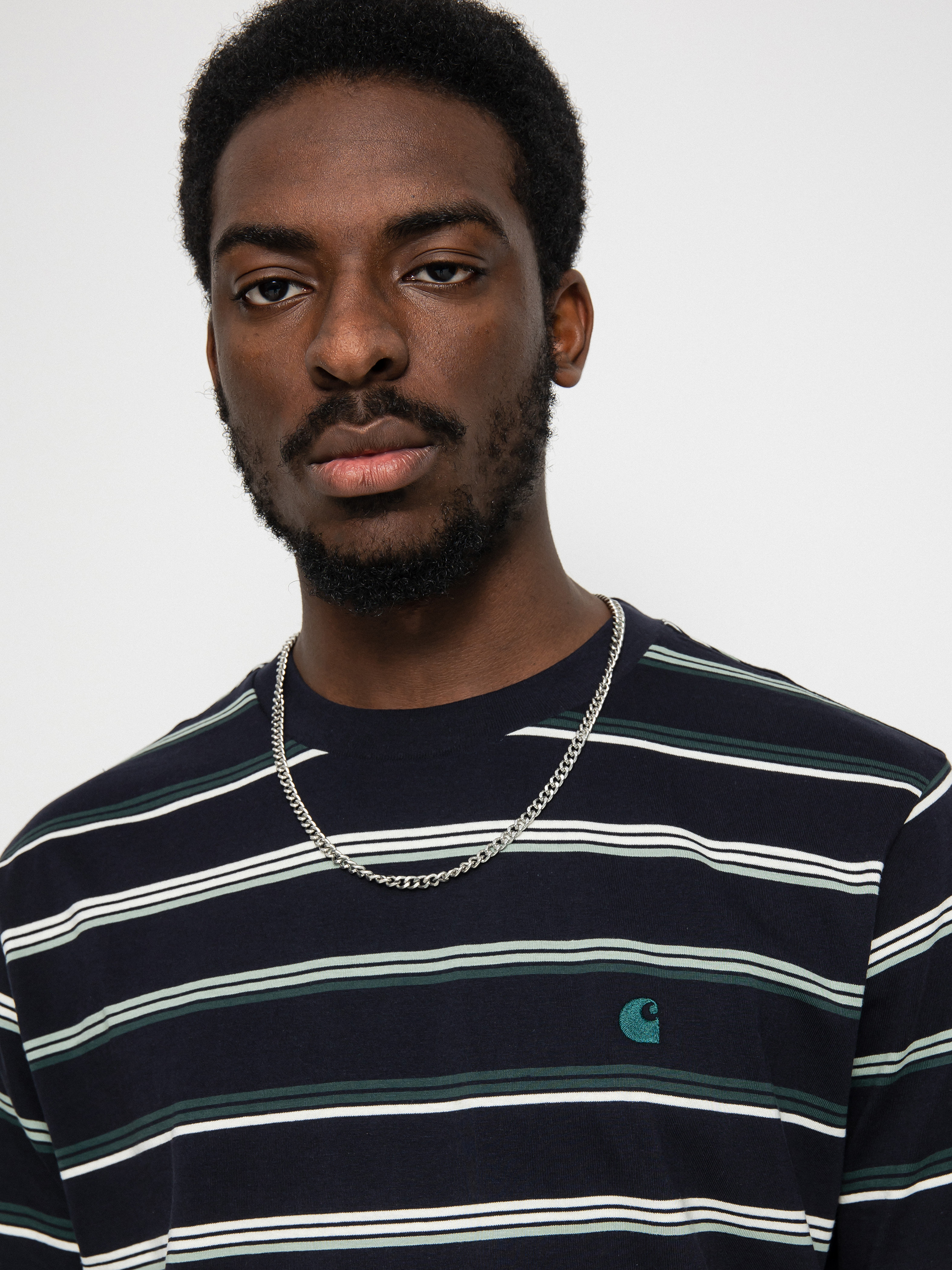 T-shirt Carhartt WIP Vonn (vonn stripe/dark navy/juniper/juniper)