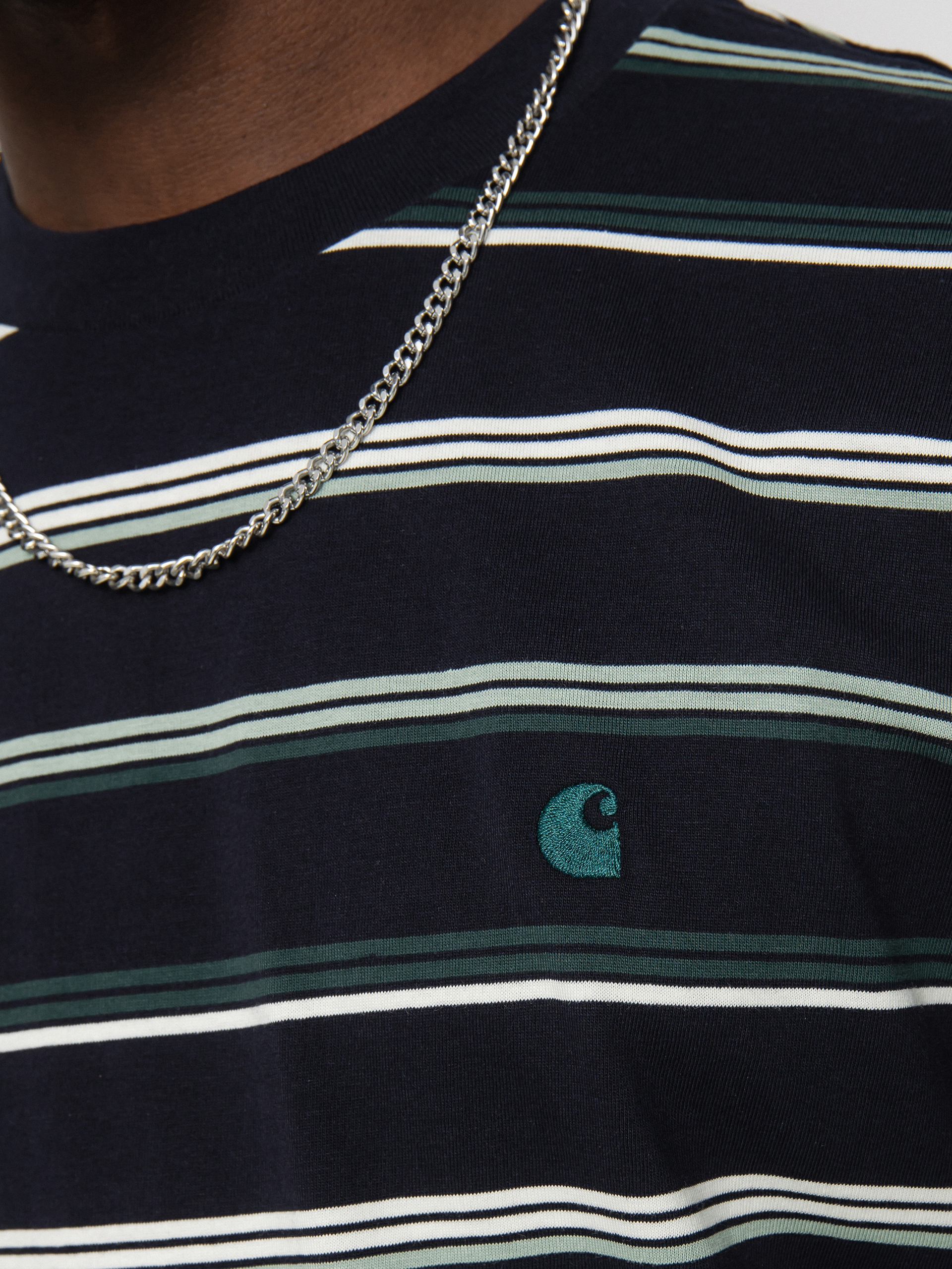 T-shirt Carhartt WIP Vonn (vonn stripe/dark navy/juniper/juniper)
