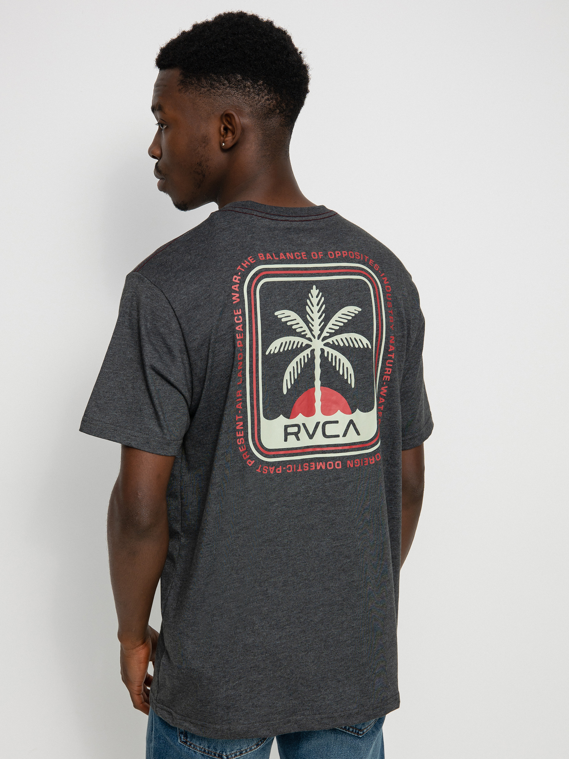 T-shirt RVCA Palm Beach 0518 (dark charcoal)