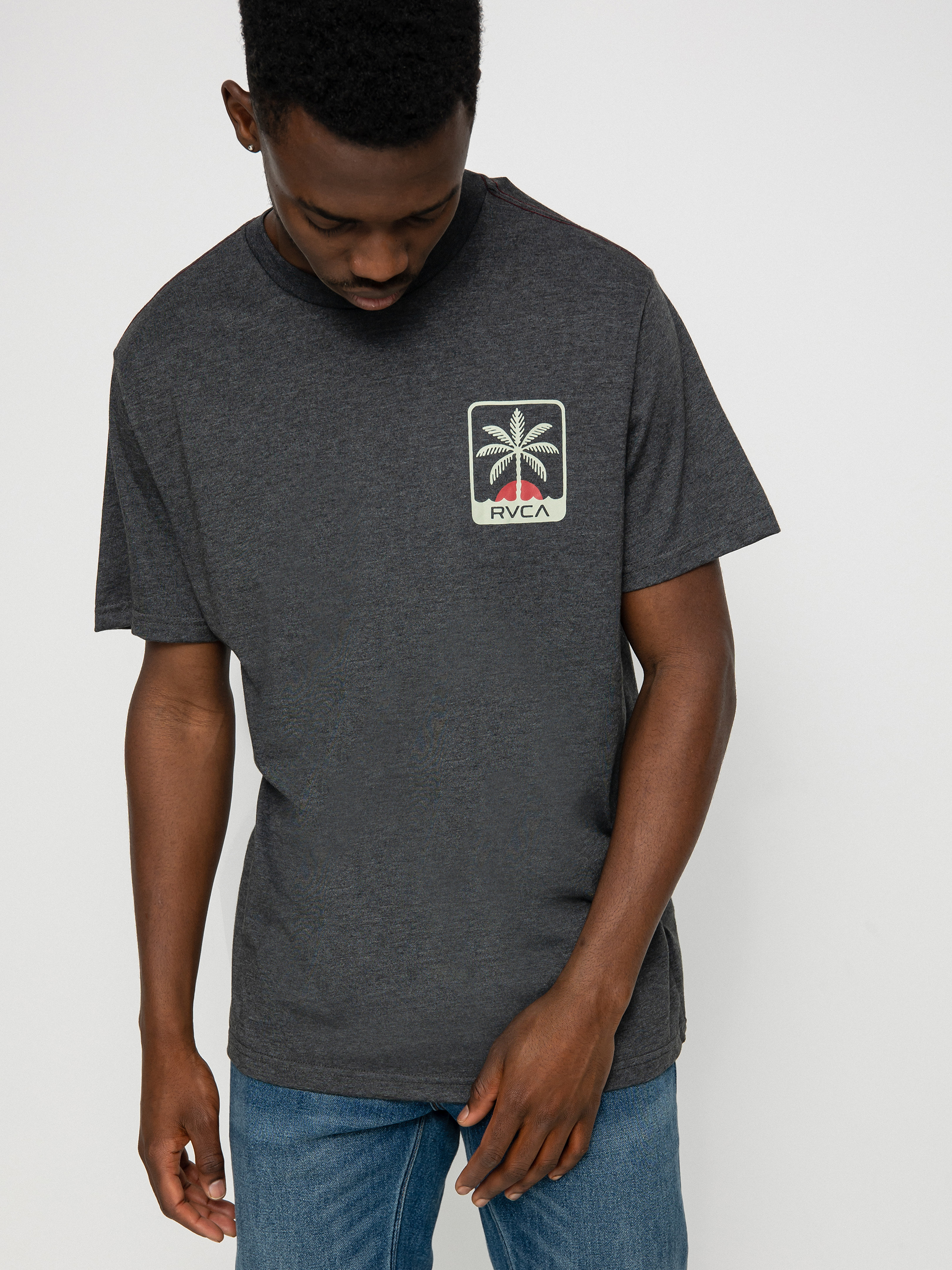 T-shirt RVCA Palm Beach 0518 (dark charcoal)