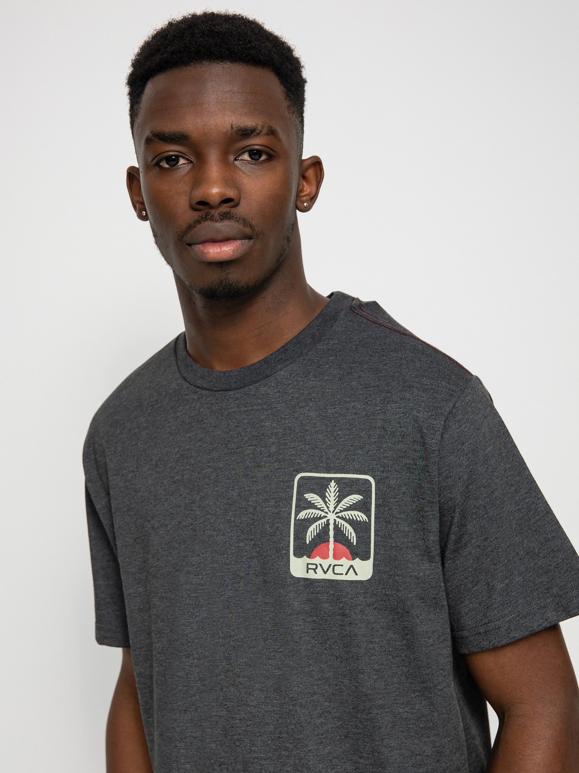 T-shirt RVCA Palm Beach 0518 (dark charcoal)