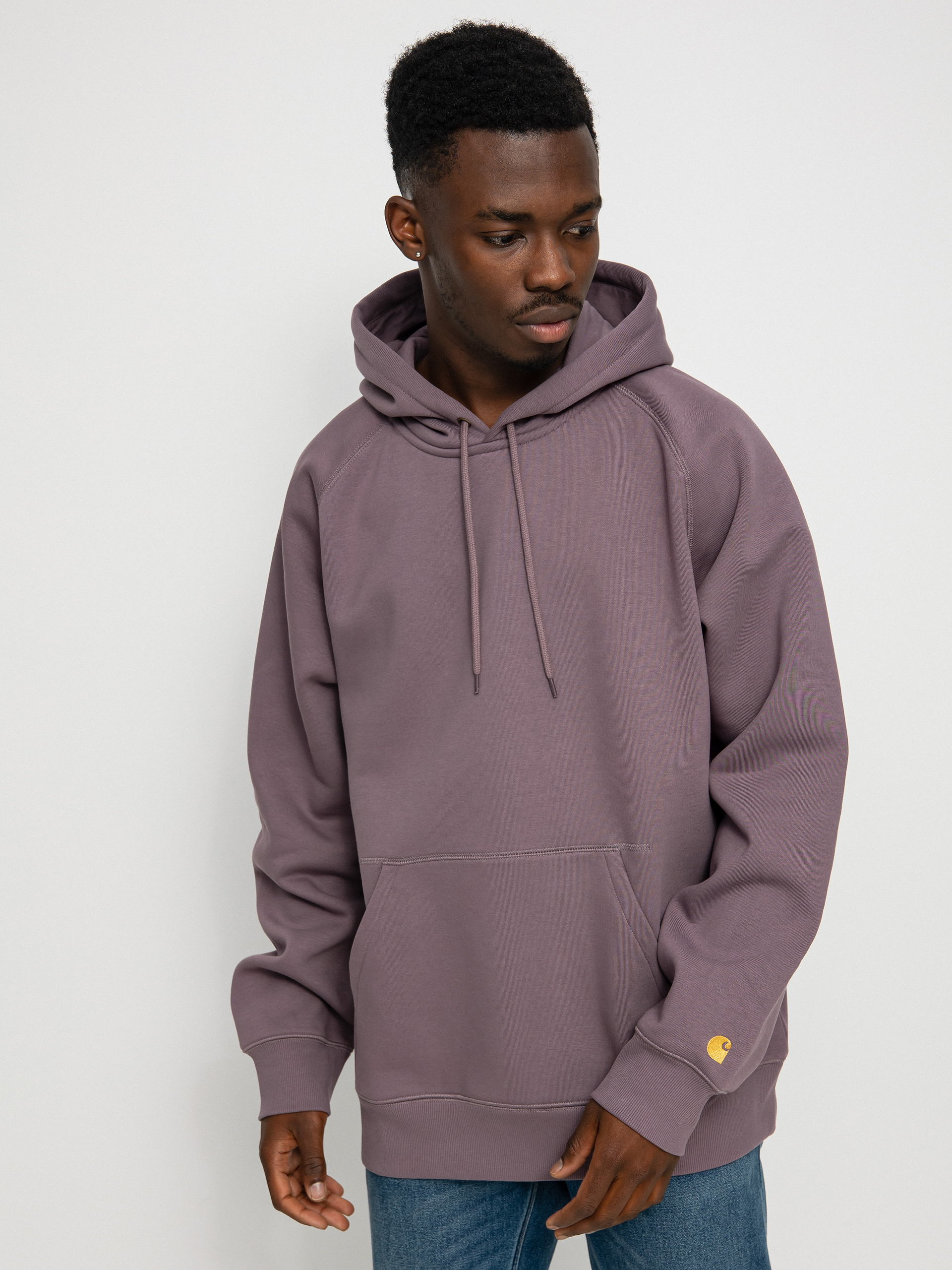 Bluza z kapturem Carhartt WIP Chase HD (misty thistle/gold)