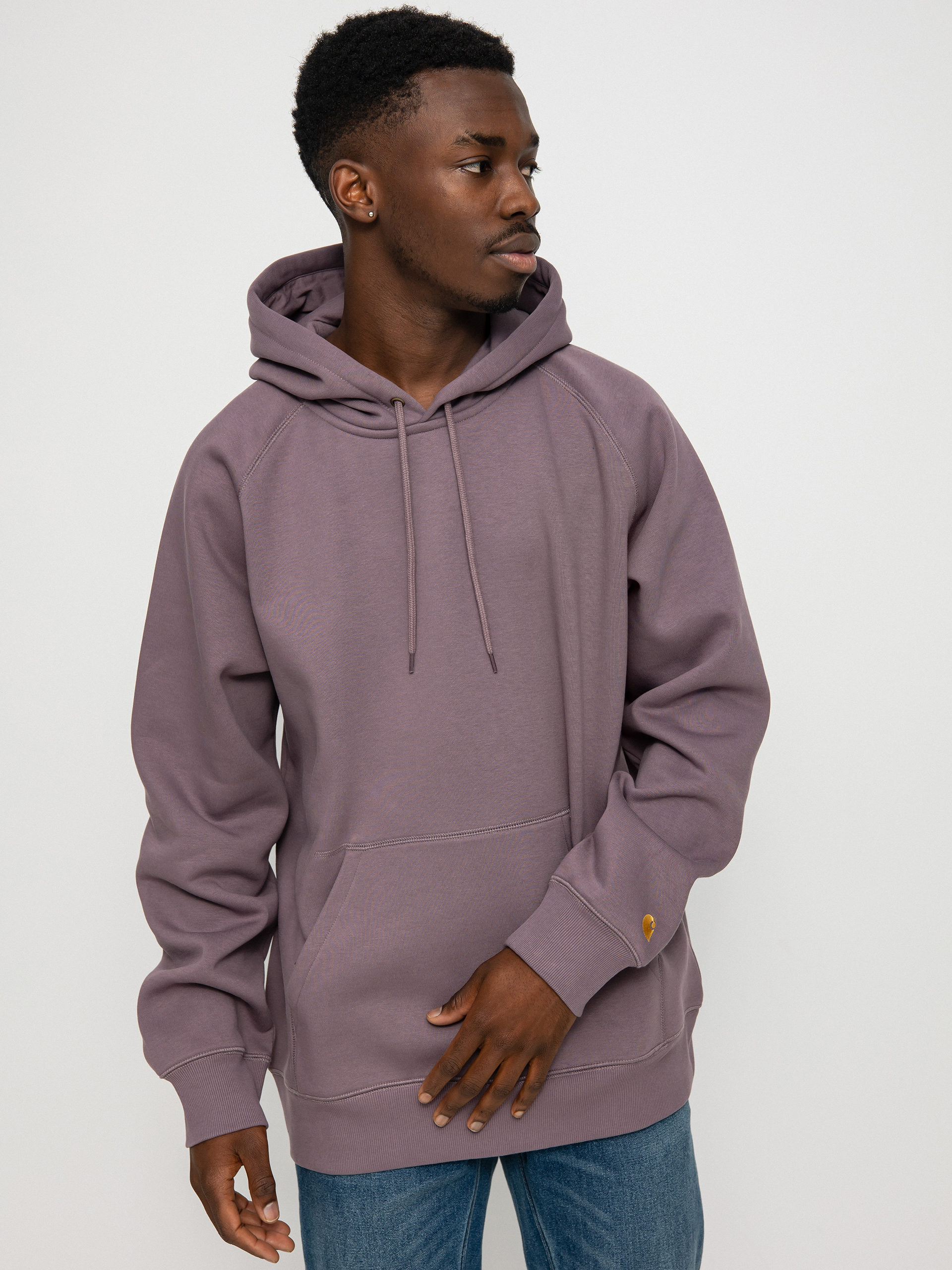 Bluza z kapturem Carhartt WIP Chase HD (misty thistle/gold)