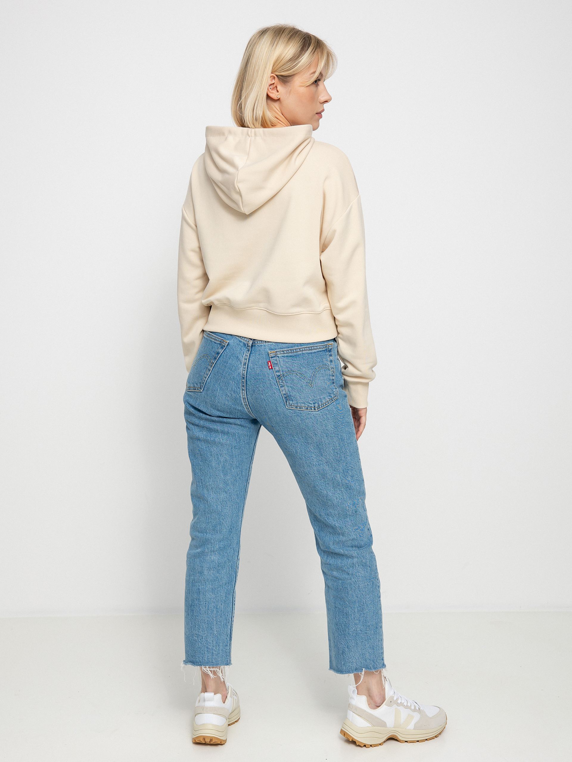 Bluza z kapturem New Balance Essentials Celebrate HD Wmn (beige)