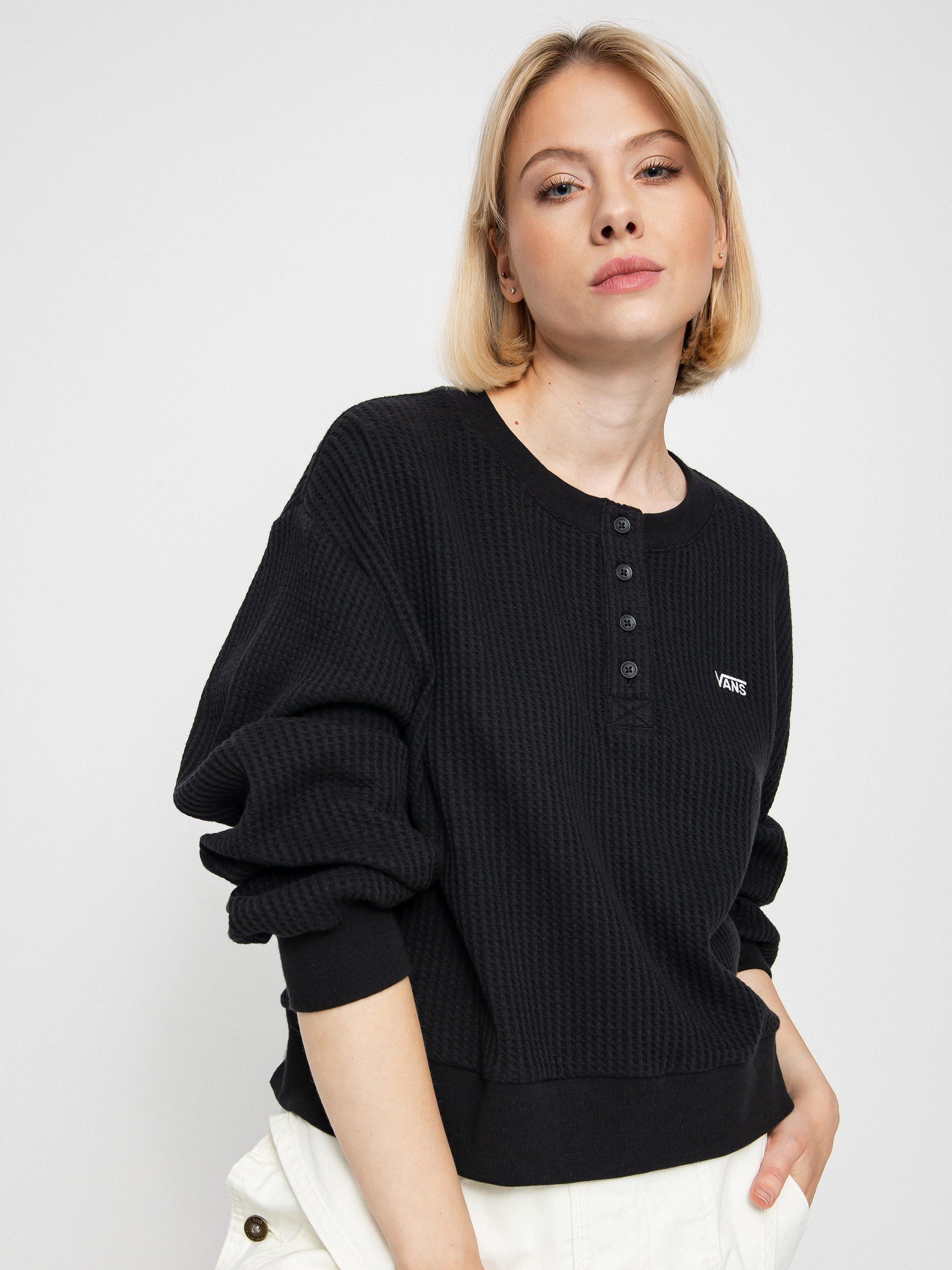 Bluza Vans Laid Back Henley Wmn (black)