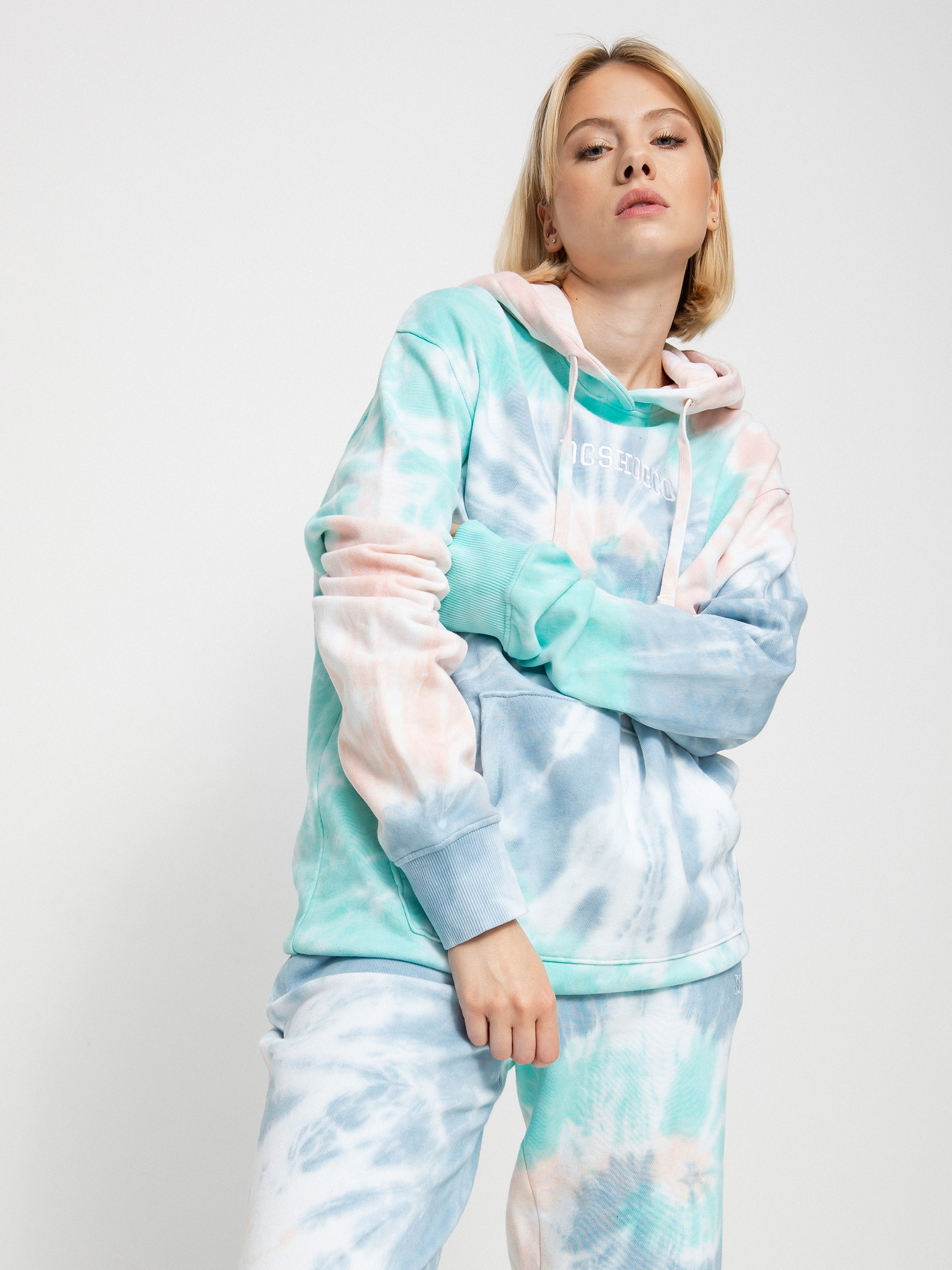 Bluza z kapturem DC Dazed HD Wmn (gossamer pink tie dye)