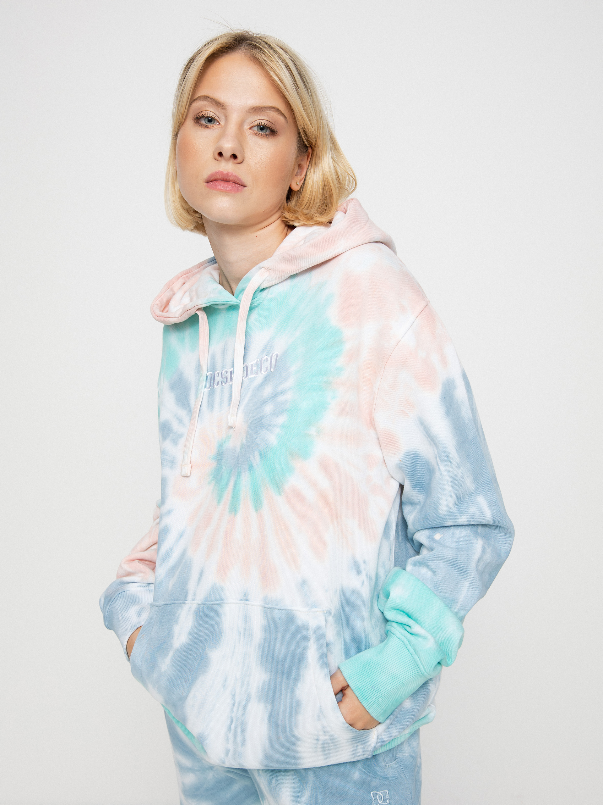 Bluza z kapturem DC Dazed HD Wmn (gossamer pink tie dye)