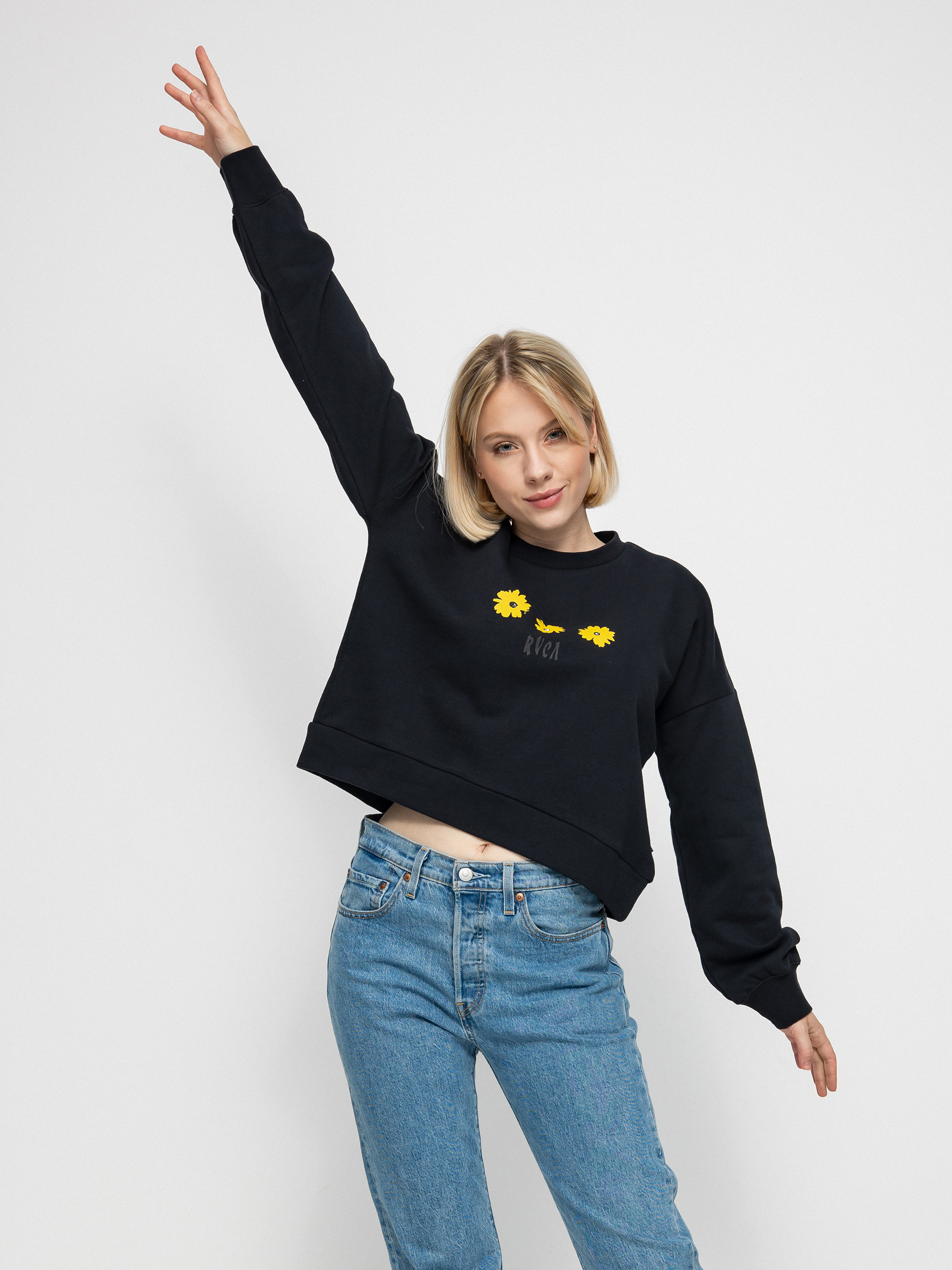 Bluza z kapturem RVCA Wildflower HD Wmn (true black)