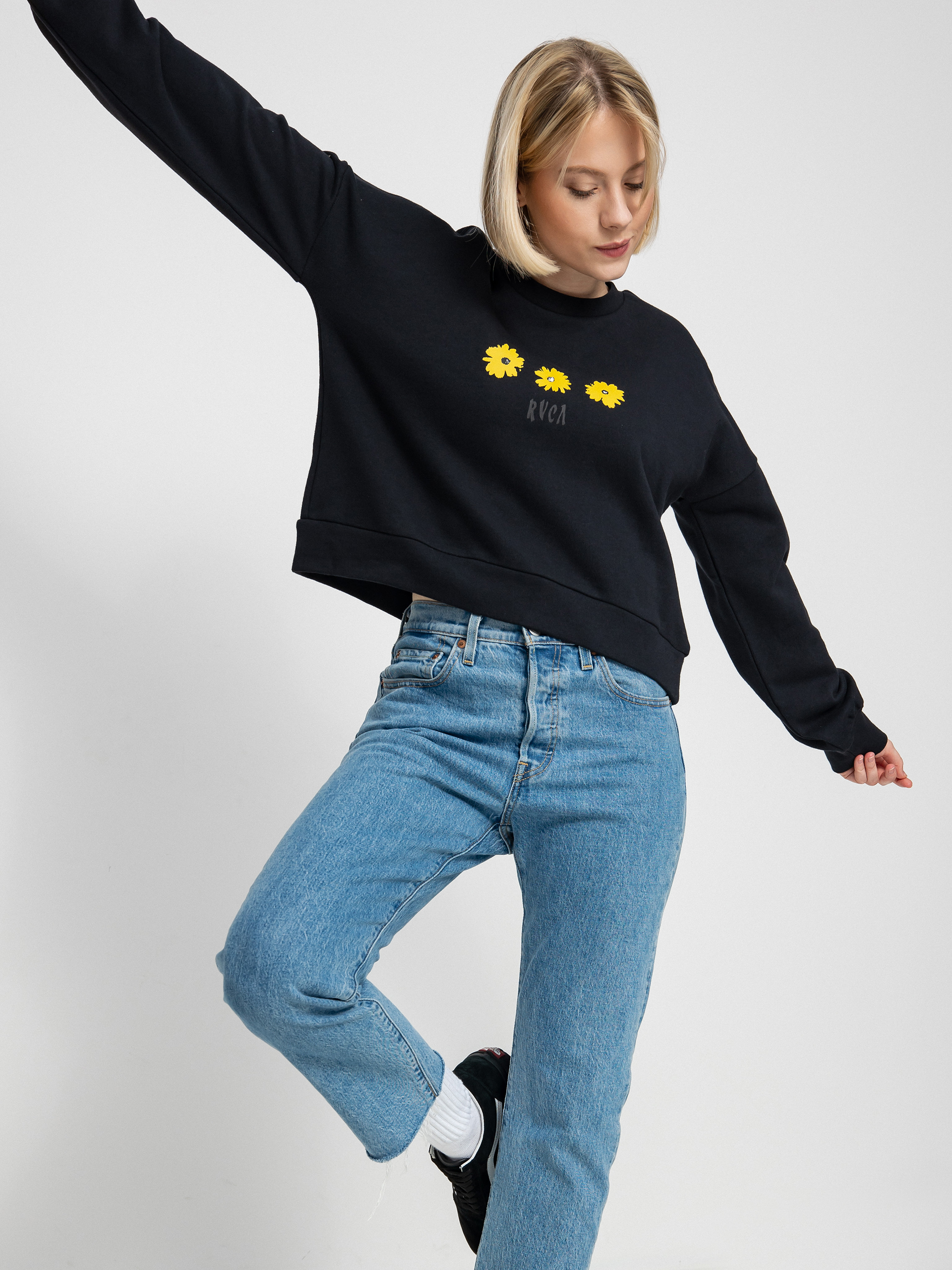 Bluza z kapturem RVCA Wildflower HD Wmn (true black)