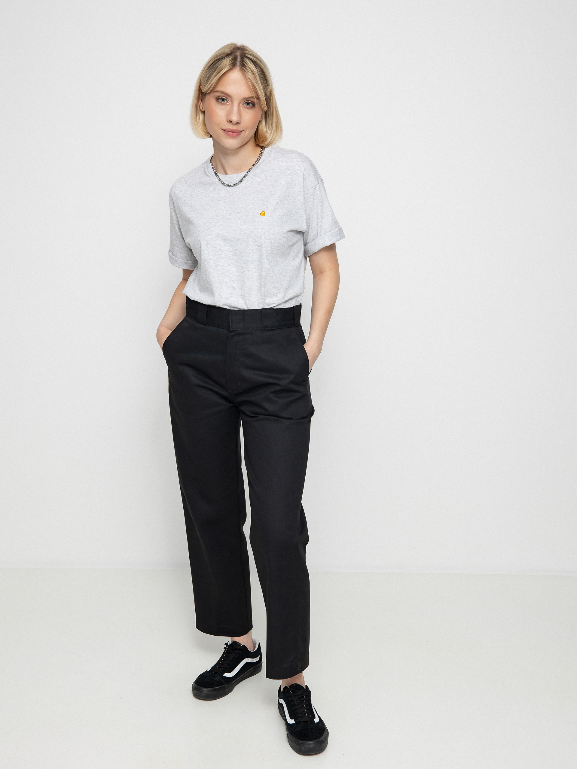 T-shirt Carhartt WIP Chase Wmn (ash heather/gold)