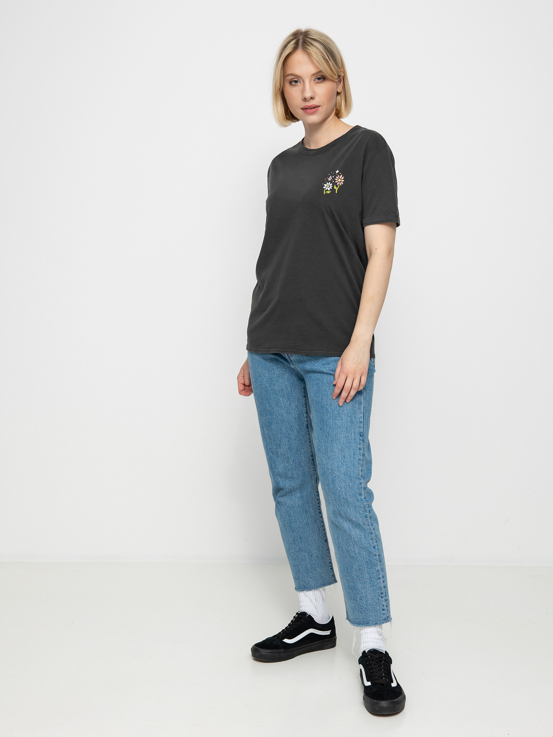 T-shirt Volcom Truly Ringer Wmn (black)