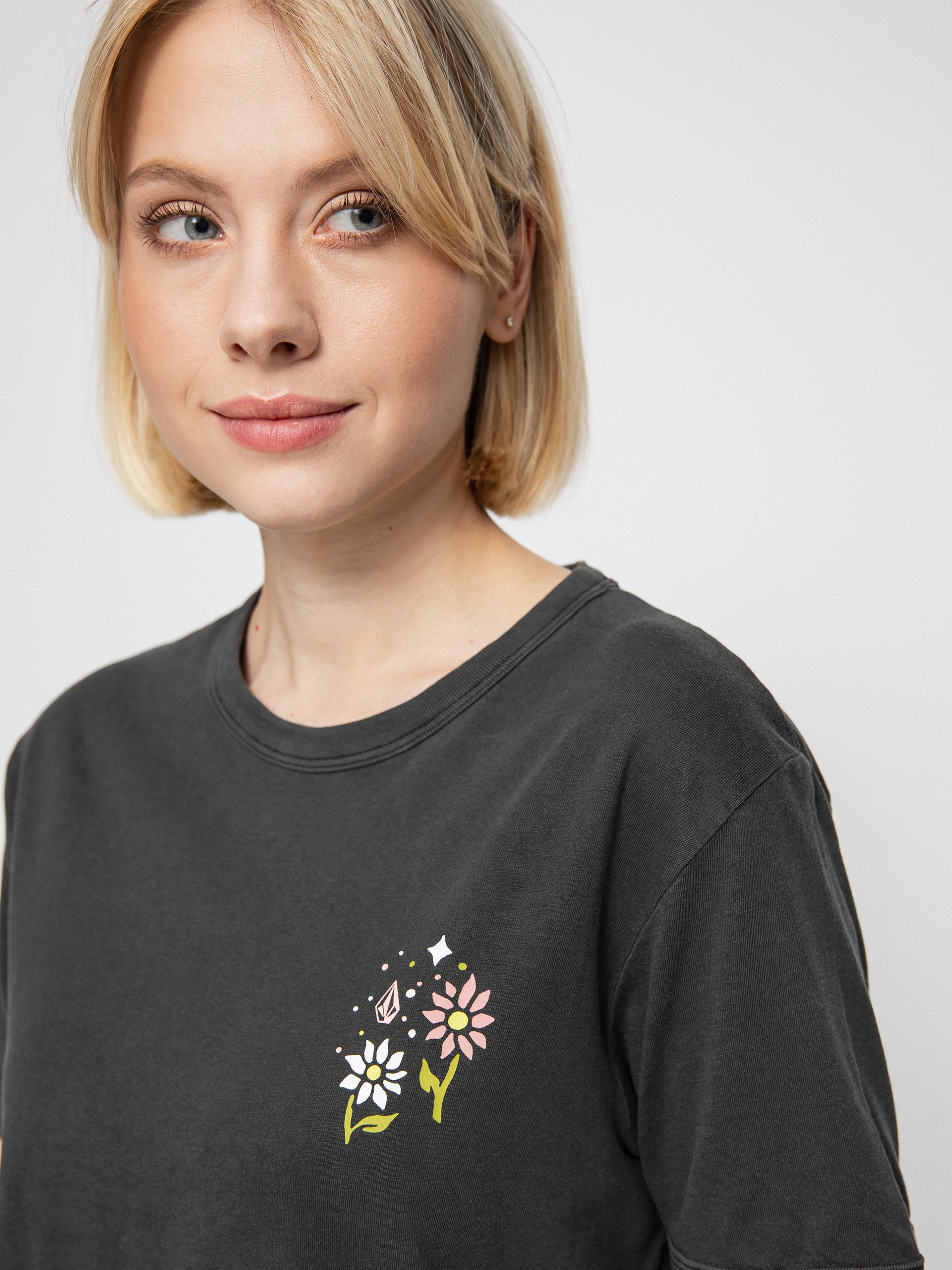 T-shirt Volcom Truly Ringer Wmn (black)