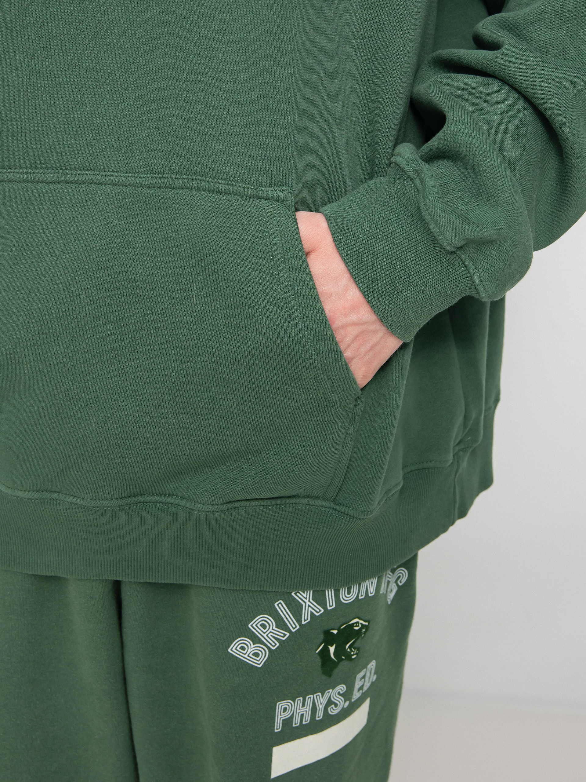 Bluza z kapturem Brixton Phys. Ed. Raglan HD (myrtle)