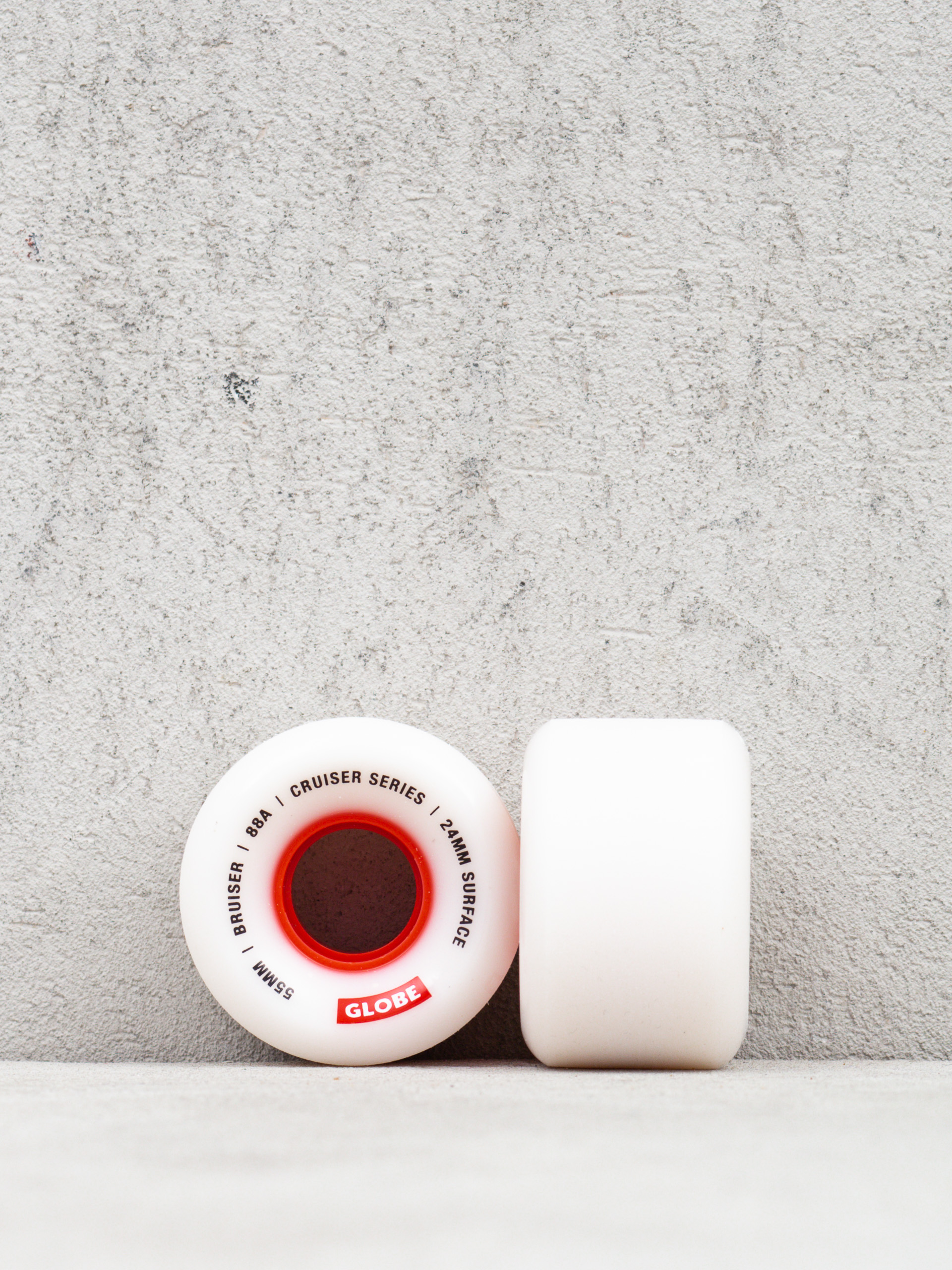 Kółka Globe Bruiser (white/red)
