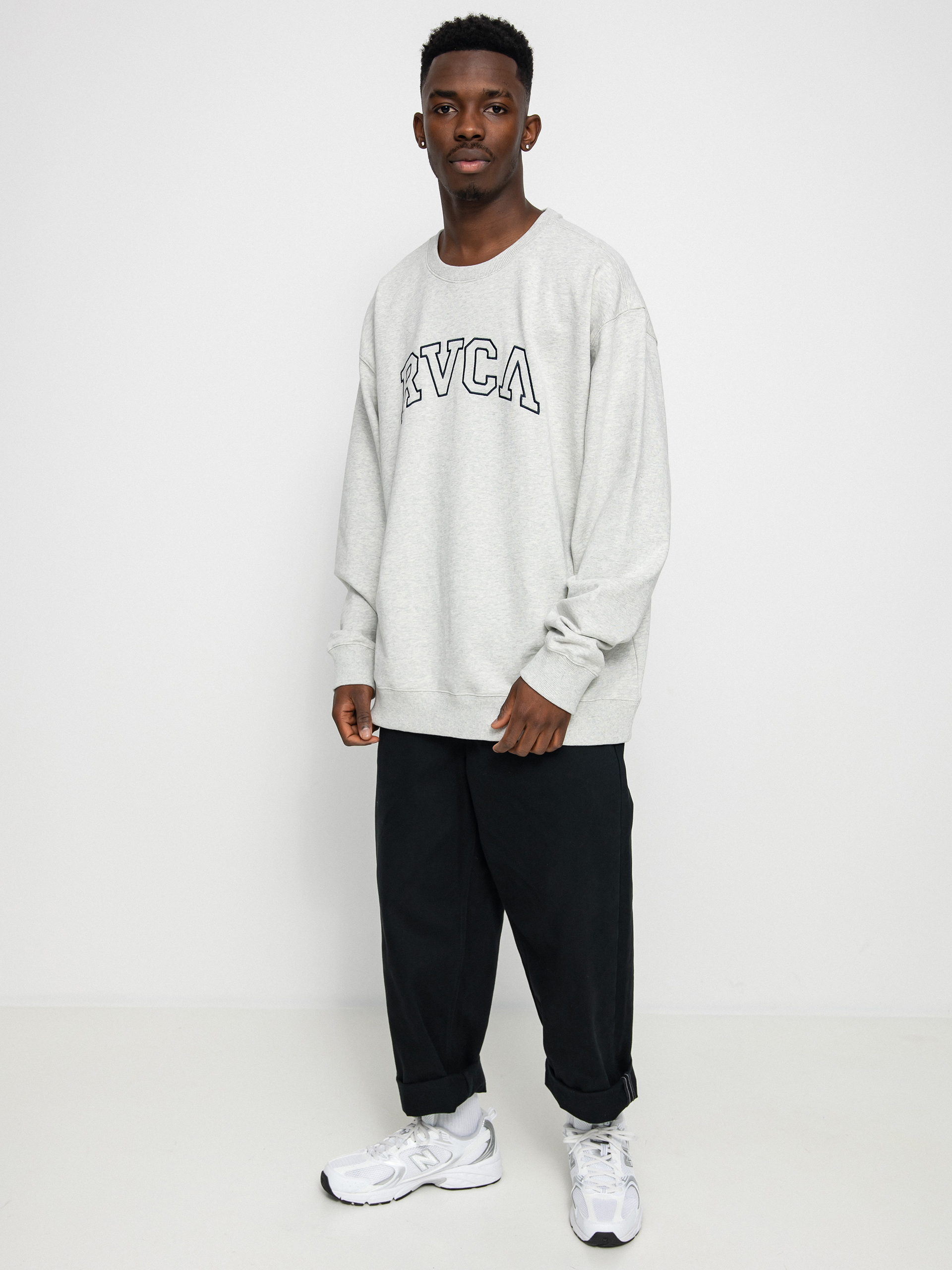 Bluza RVCA Hastings Emb Crew (snow marle)