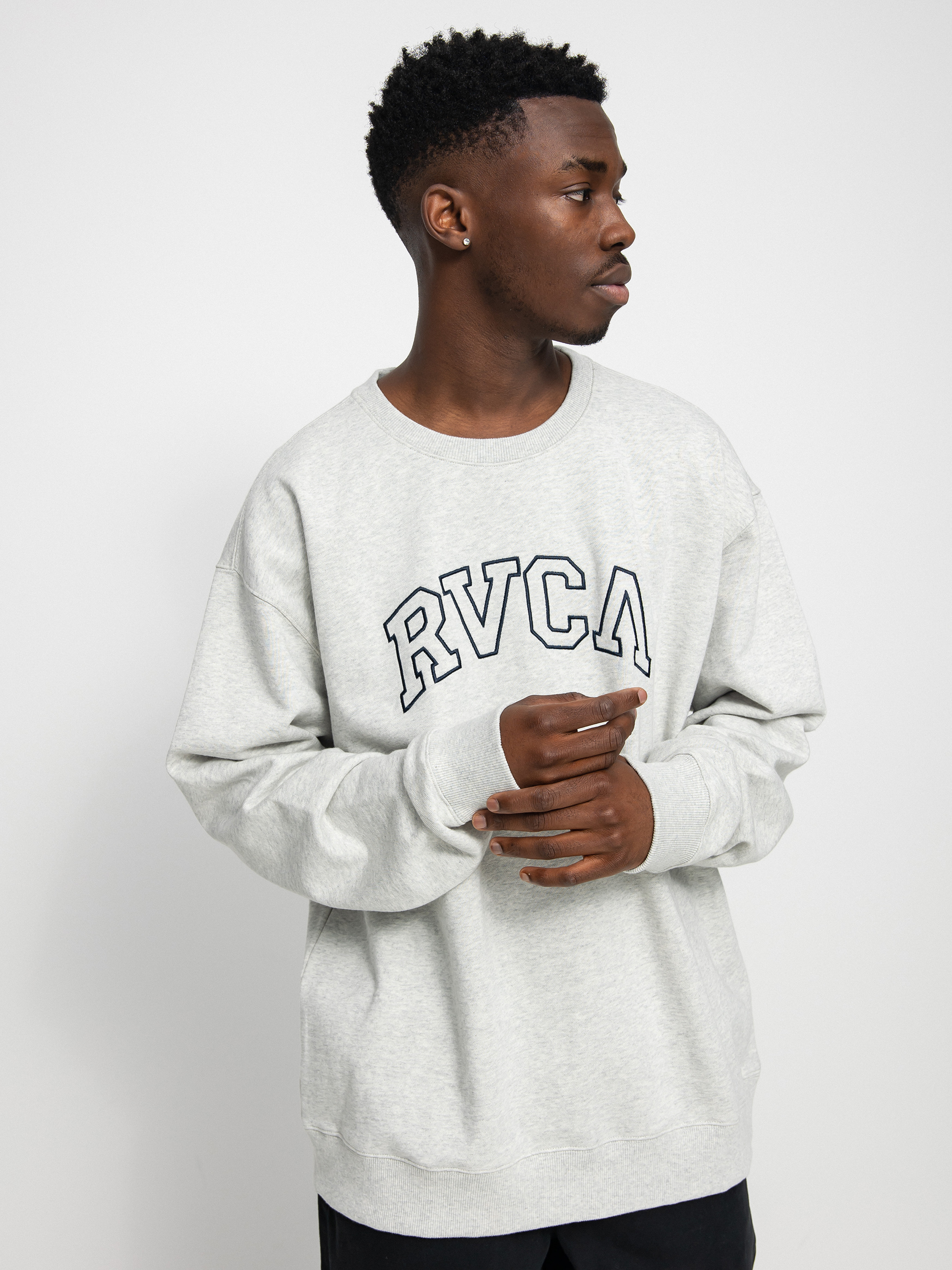 Bluza RVCA Hastings Emb Crew (snow marle)