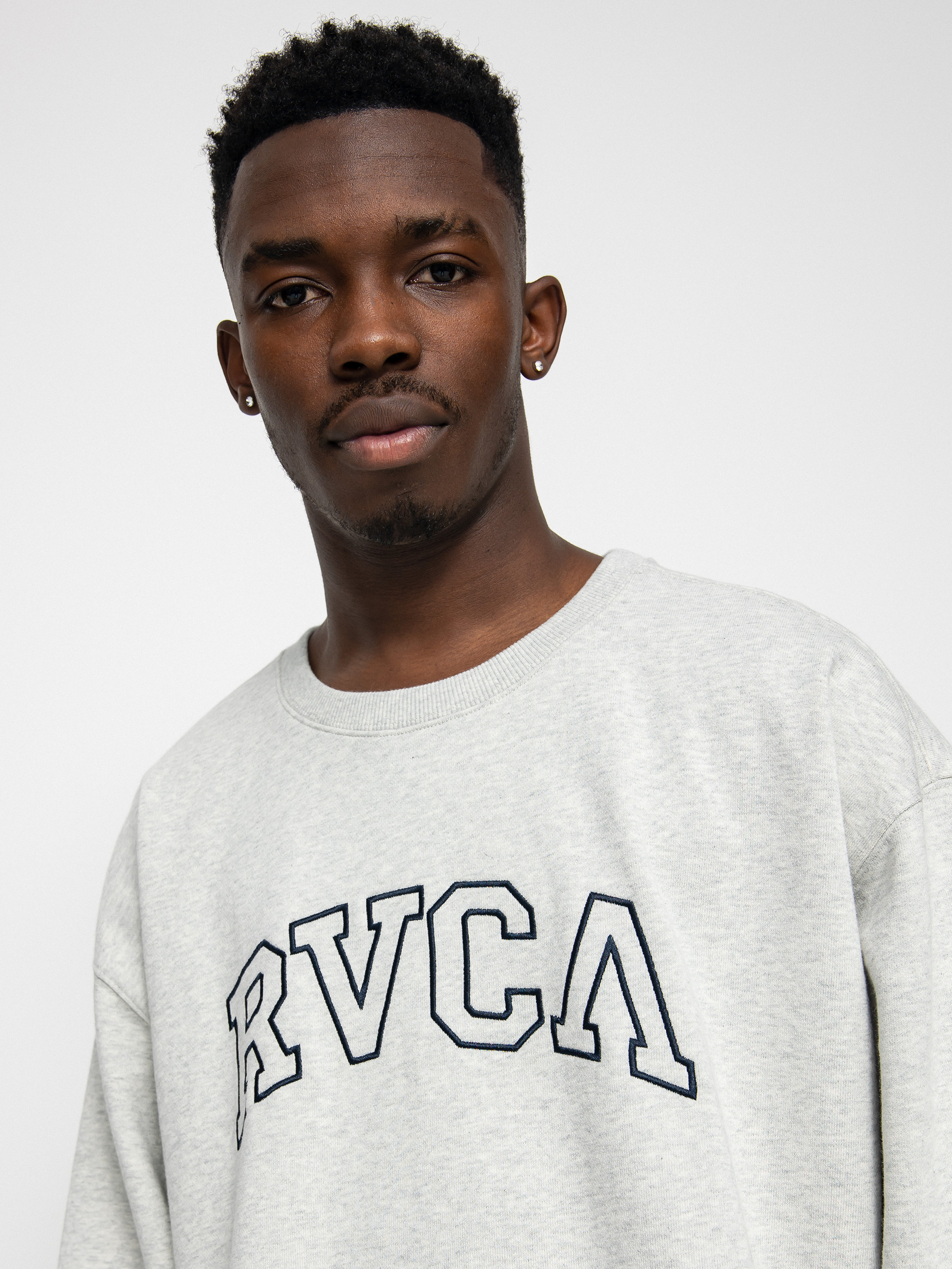 Bluza RVCA Hastings Emb Crew (snow marle)