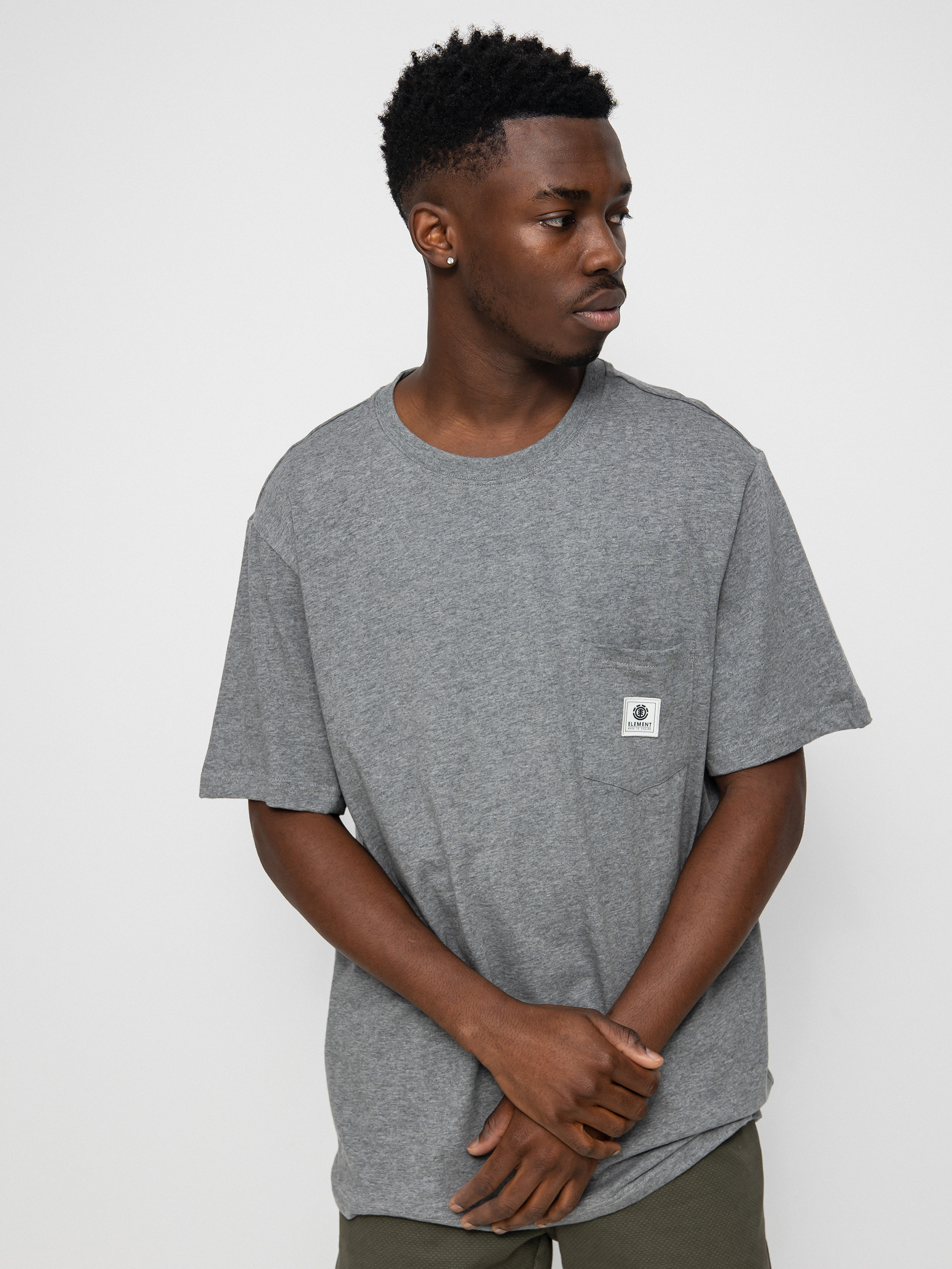 T-shirt Element Basic Pocket Label (grey heather)