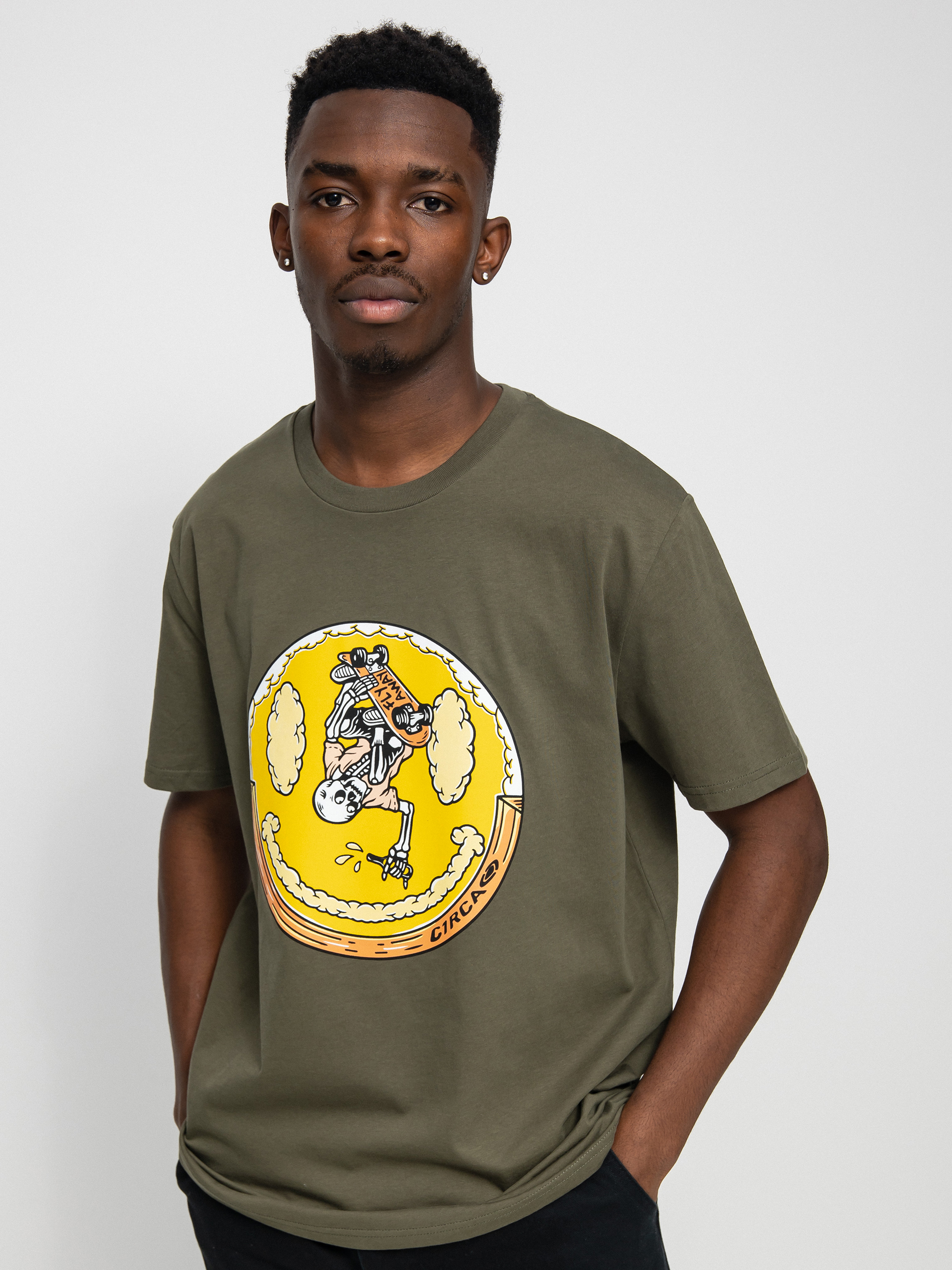 T-shirt Circa Clouds (military green)