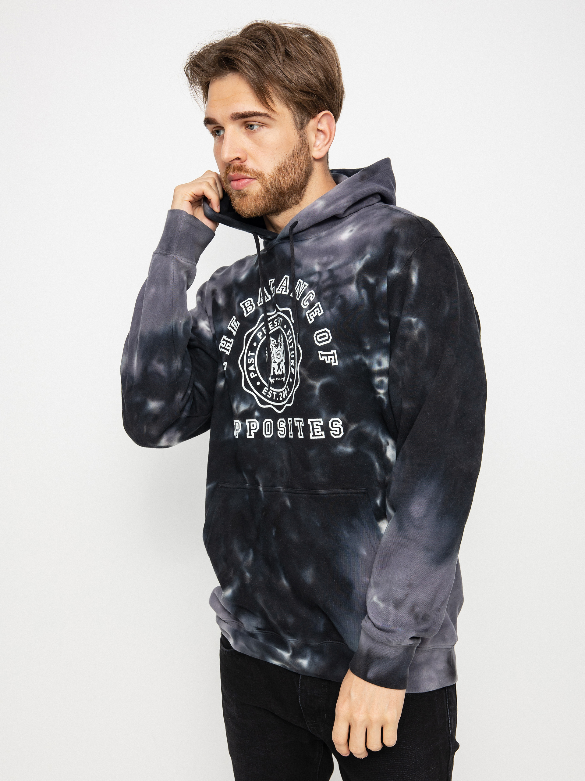 Bluza z kapturem RVCA Annex HD (blk marble tie)