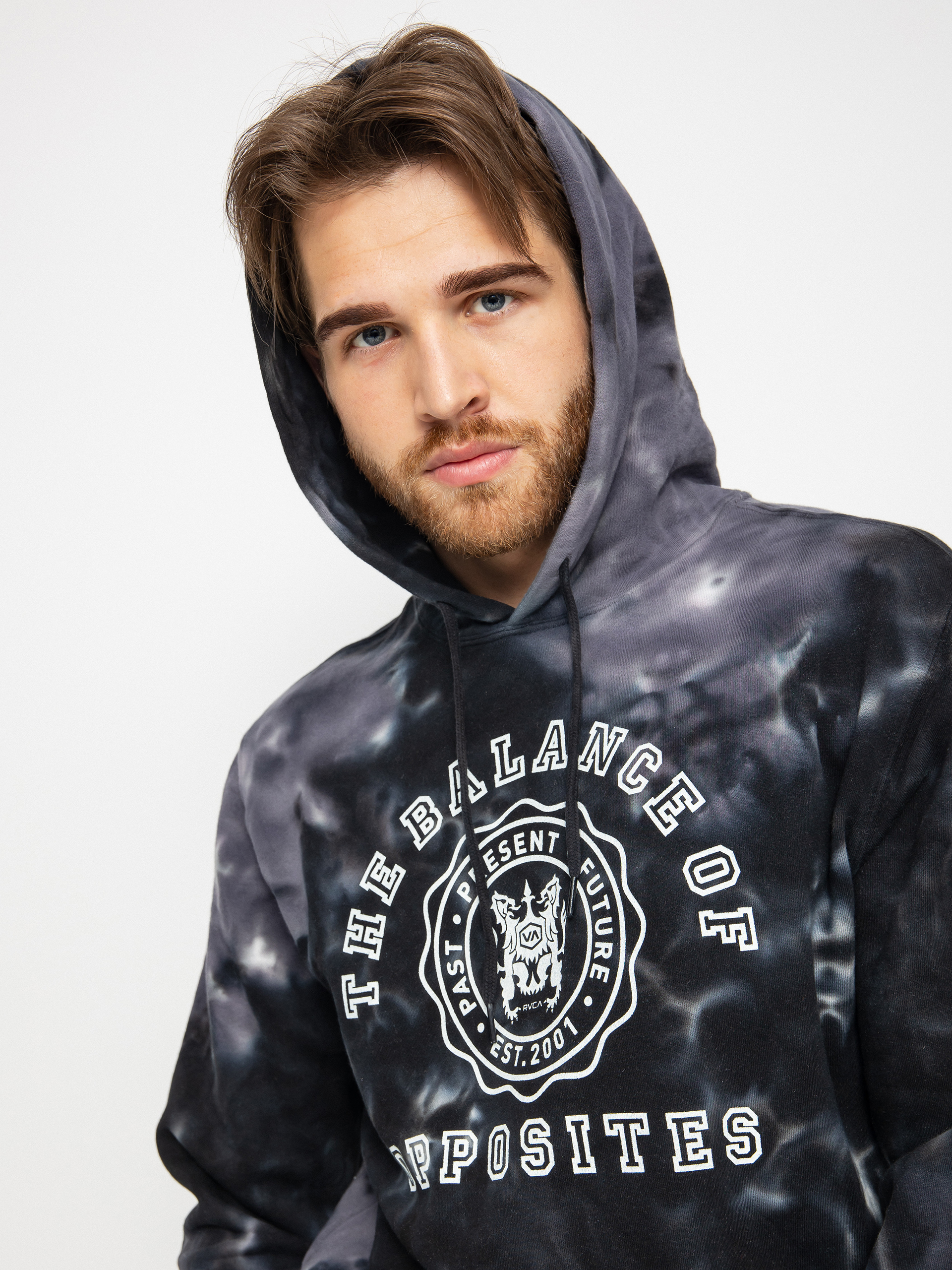 Bluza z kapturem RVCA Annex HD (blk marble tie)