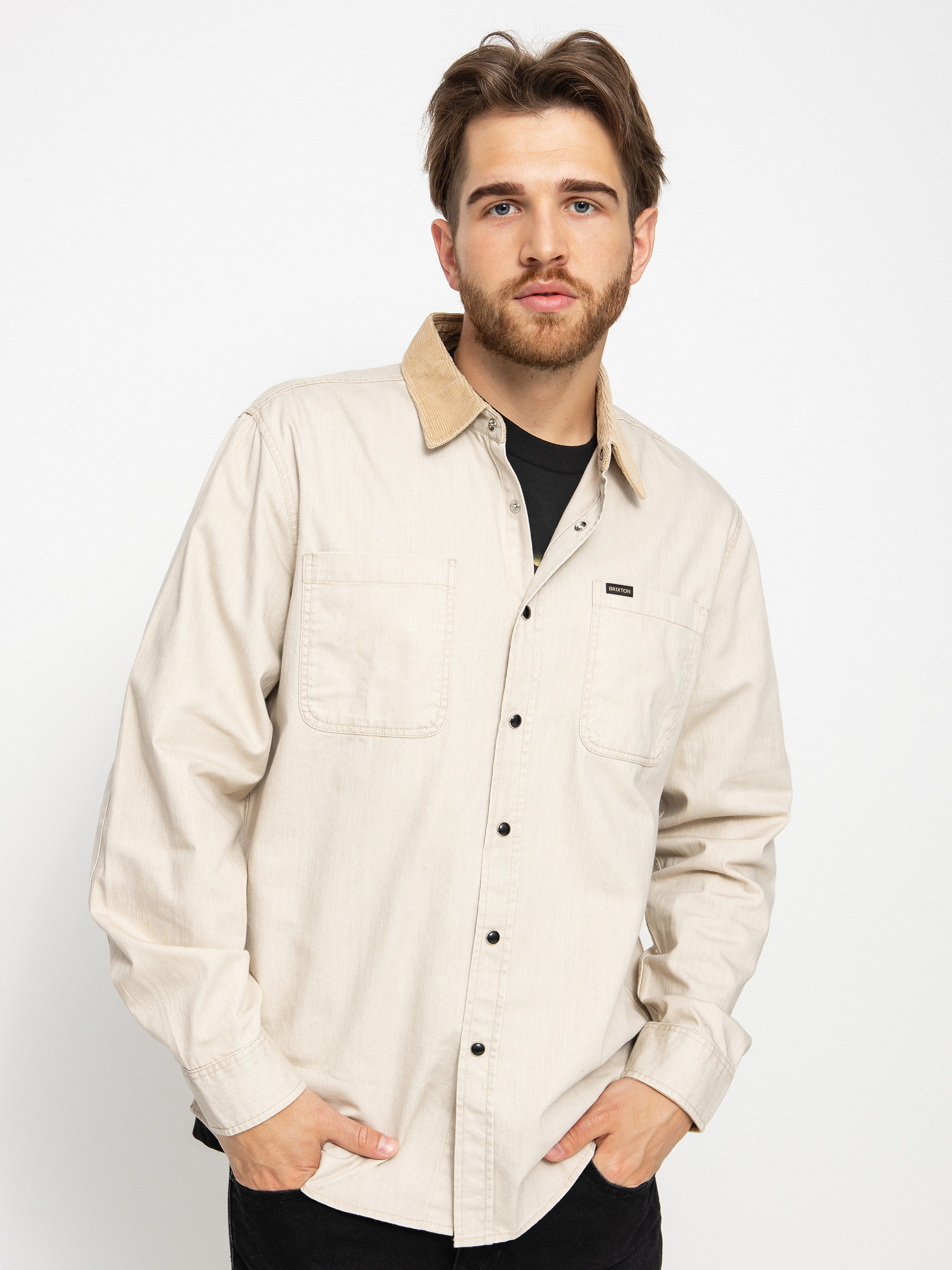 Koszula Brixton Bowery Ls (beige denim)