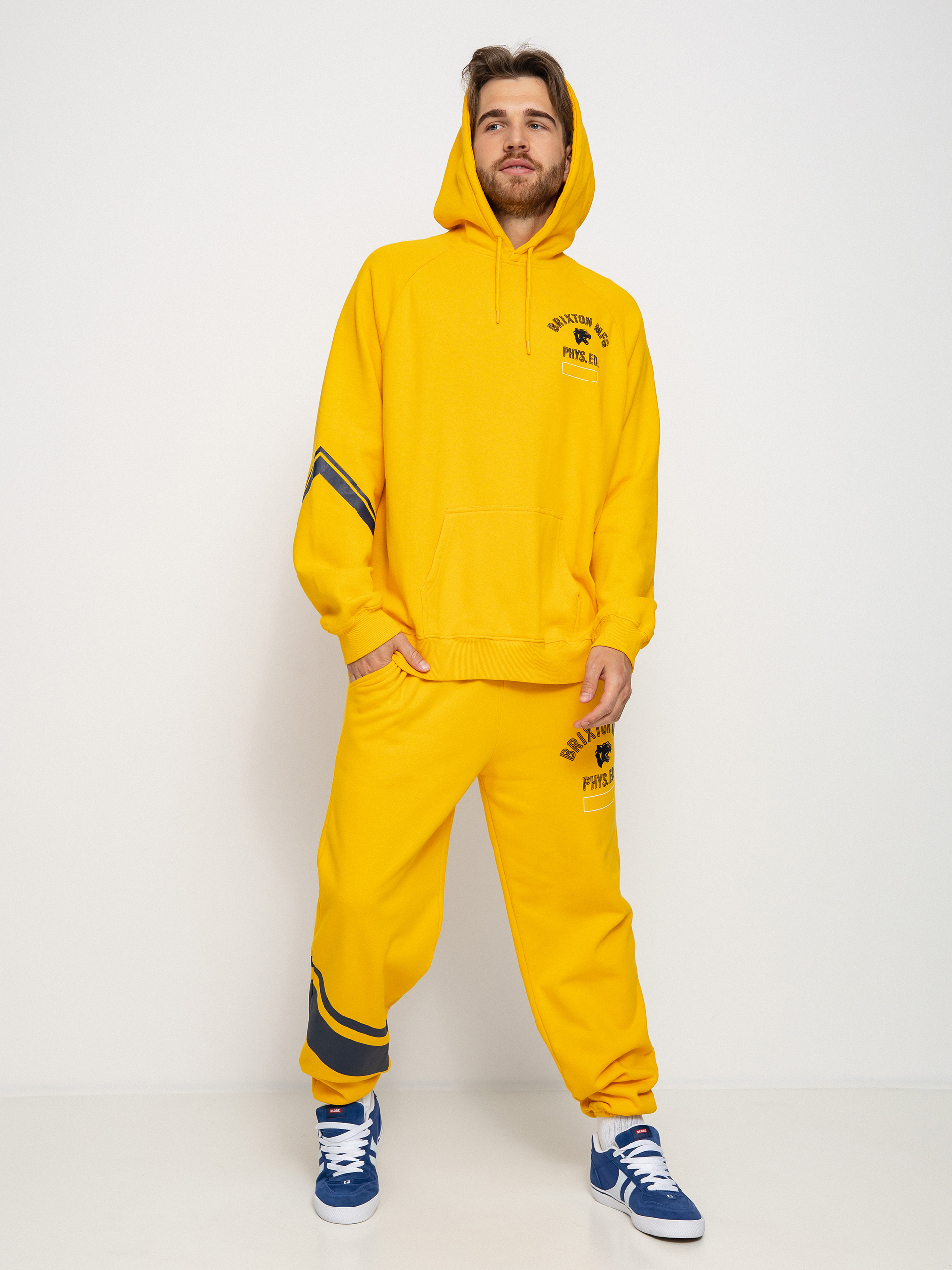 Bluza z kapturem Brixton Phys. Ed. Raglan HD (citrus)