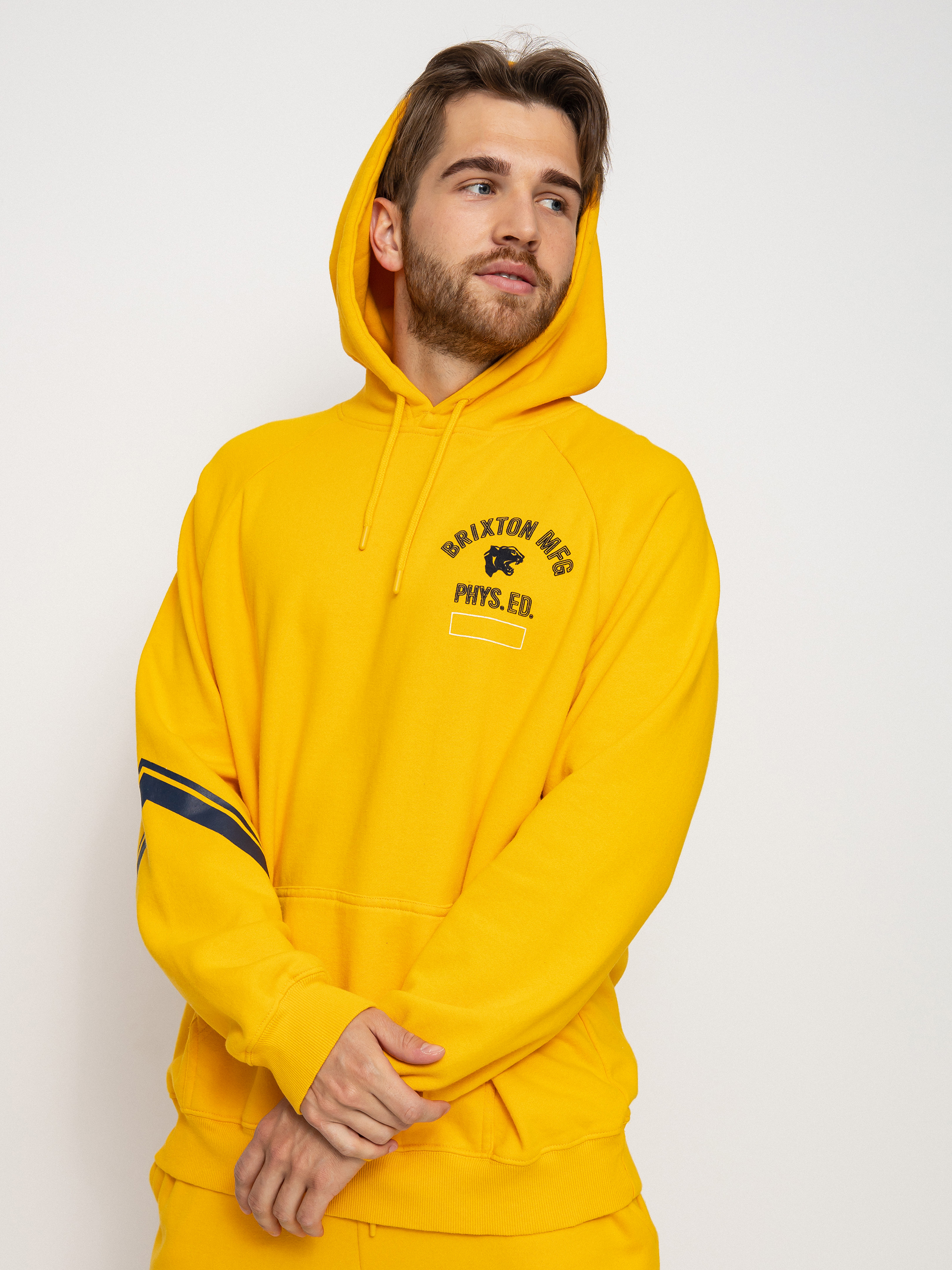 Bluza z kapturem Brixton Phys. Ed. Raglan HD (citrus)