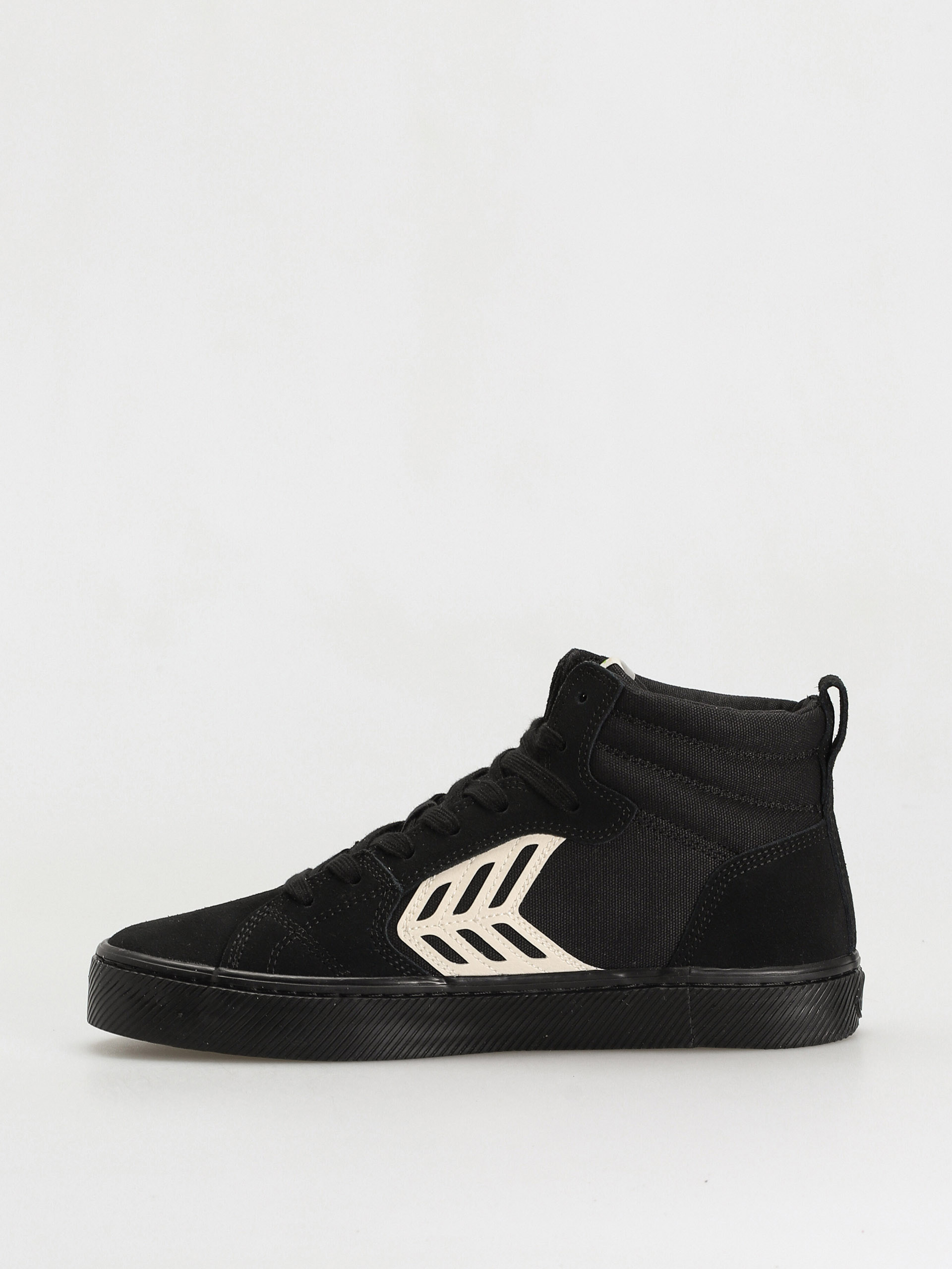 Buty Cariuma Catiba High Pro (all black suede and canvas ivory logo)