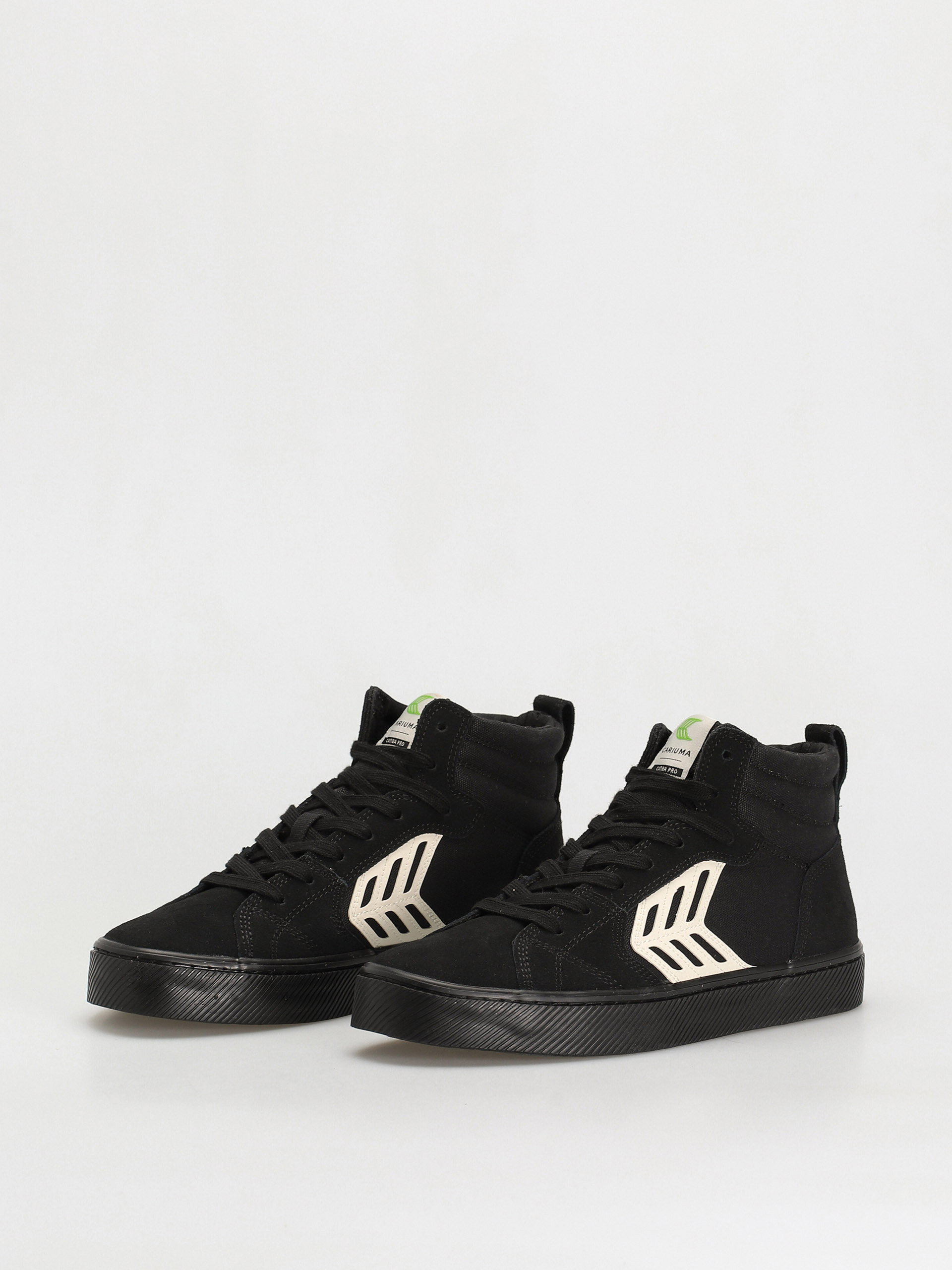 Buty Cariuma Catiba High Pro (all black suede and canvas ivory logo)