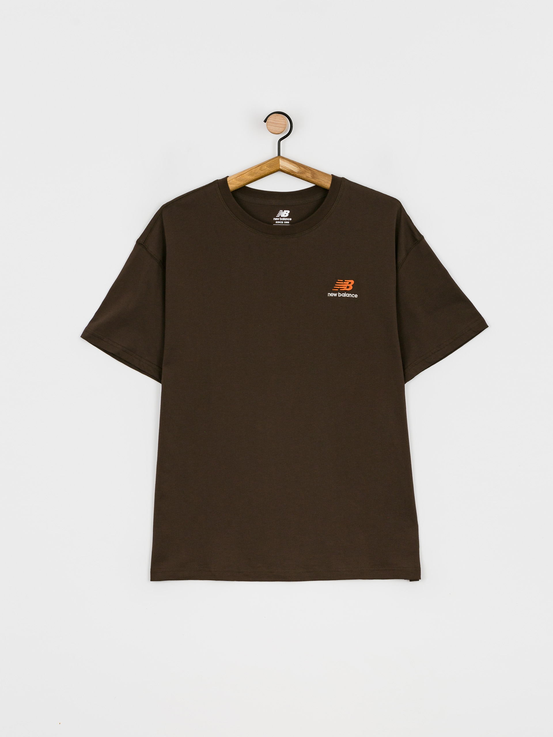【New Balance】 UNI Essentials Big Logo Short Sleeve T-shirt New Balance Uni-ssentials Cotton T-Shirt Zielony - Bezpłatna