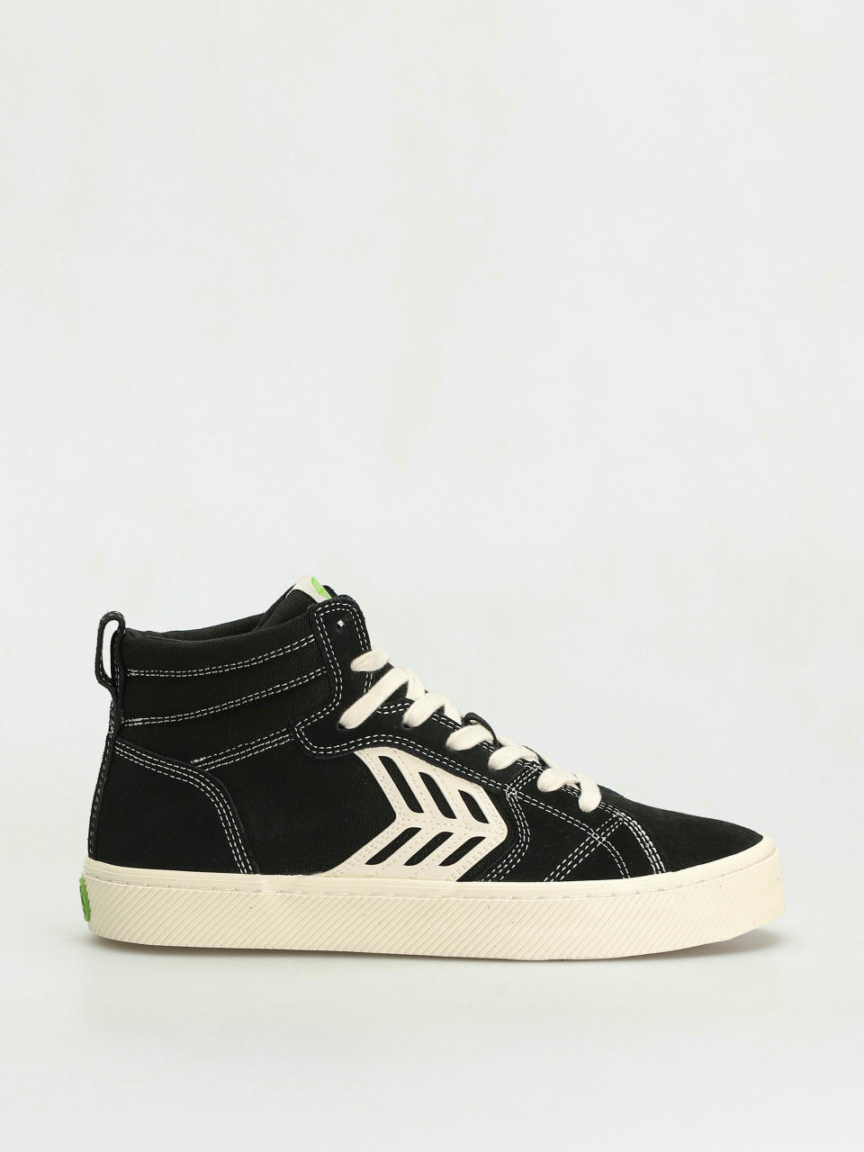 Buty Cariuma Catiba High Pro (black suede and canvas contrast thread ivory logo)