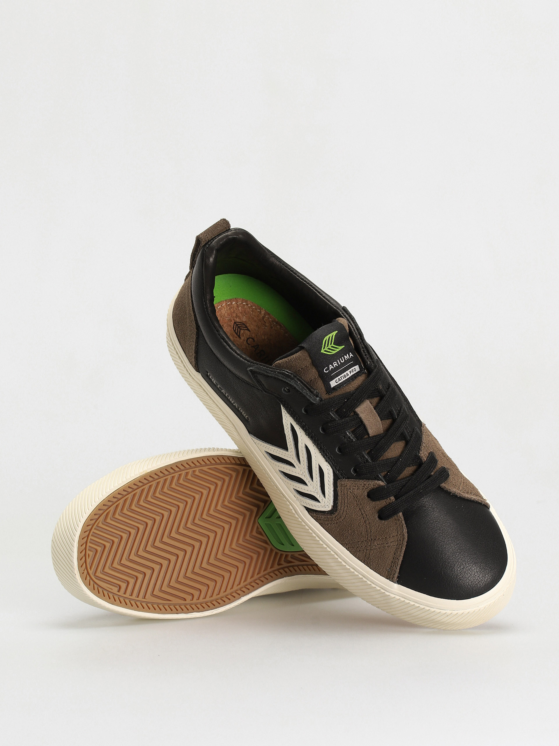 Buty Cariuma Catiba Pro (black premium leather dark khaki suede)