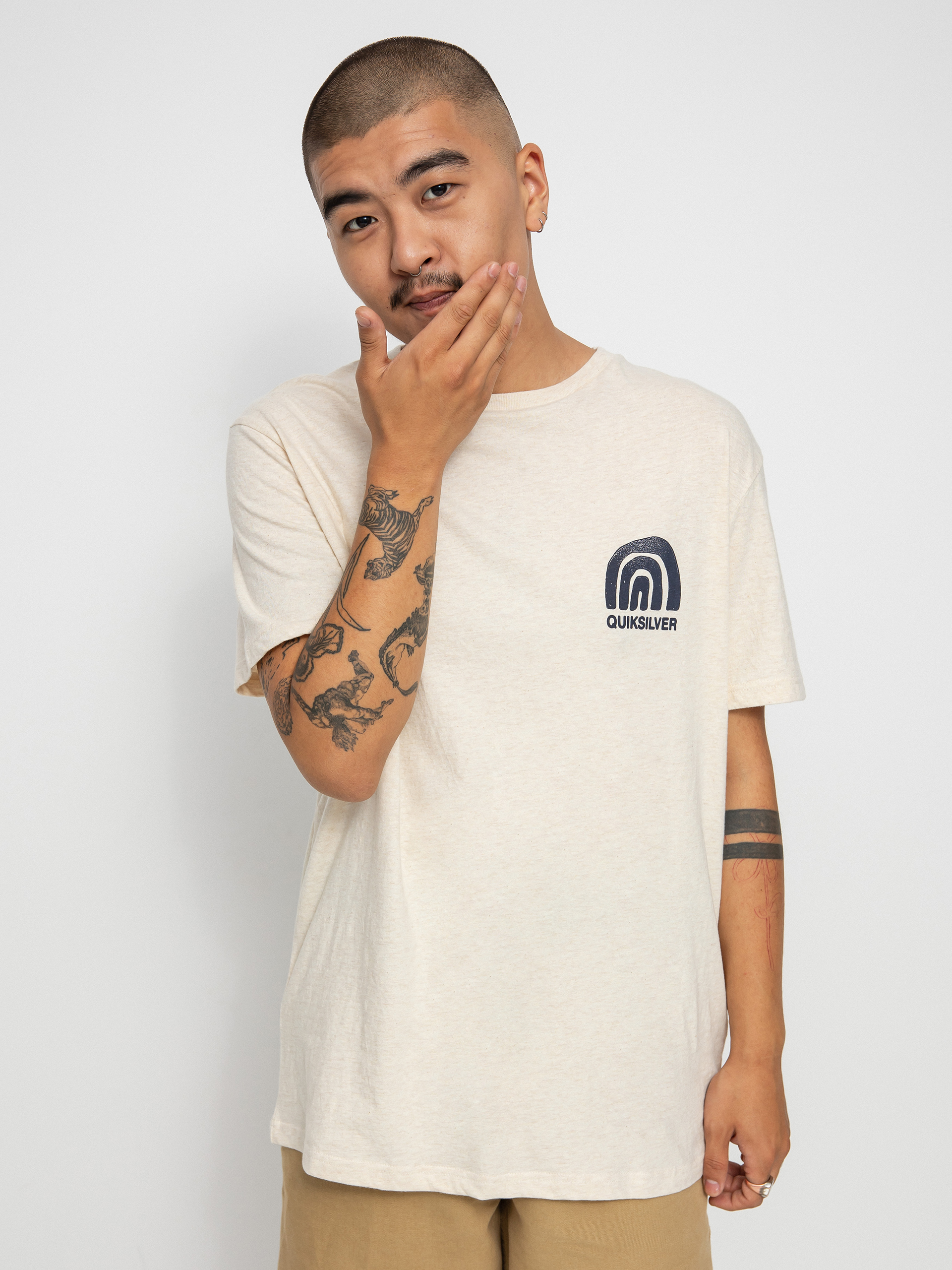 T-shirt Quiksilver Quiks Groove (antique white heather)