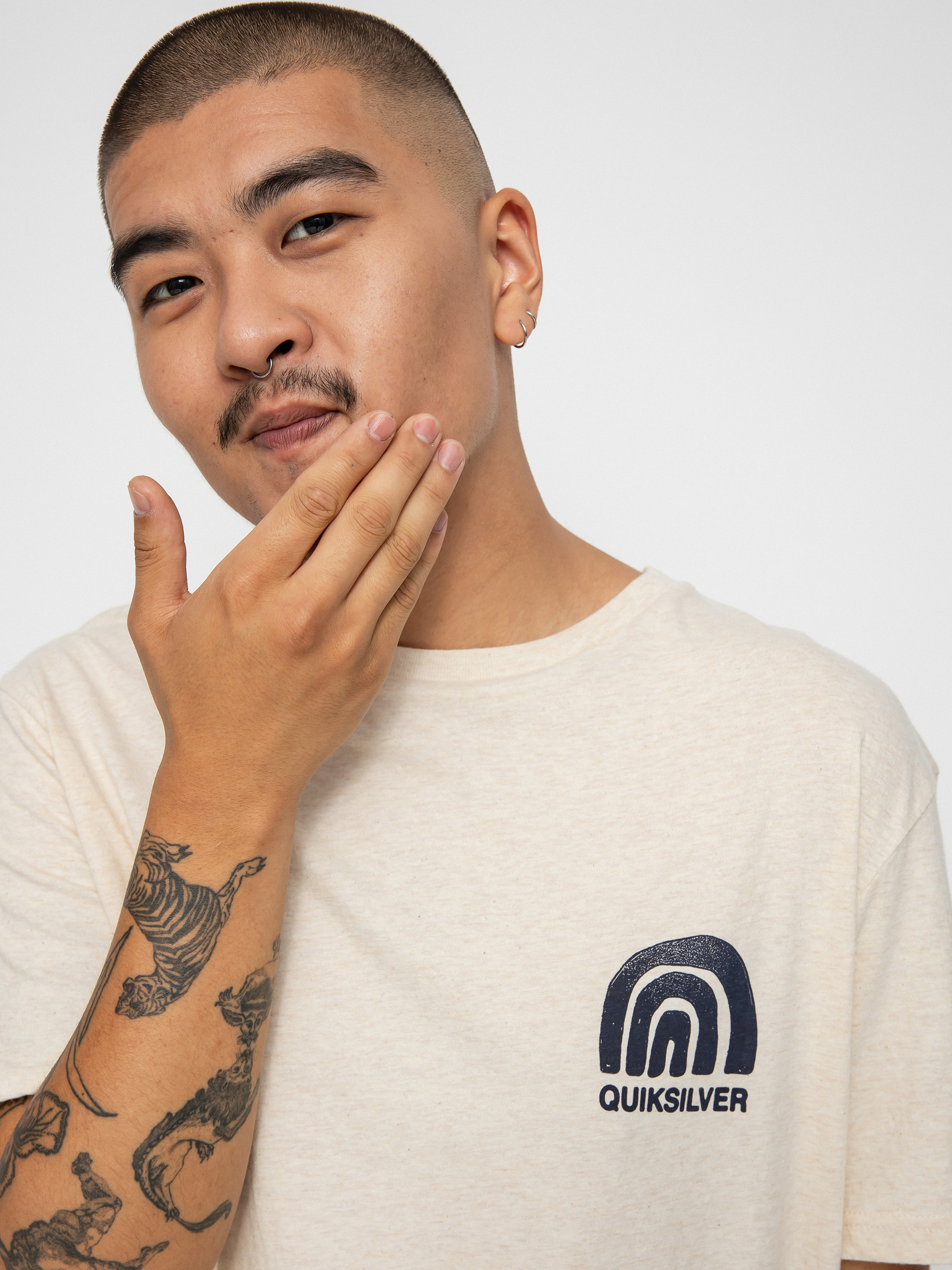 T-shirt Quiksilver Quiks Groove (antique white heather)