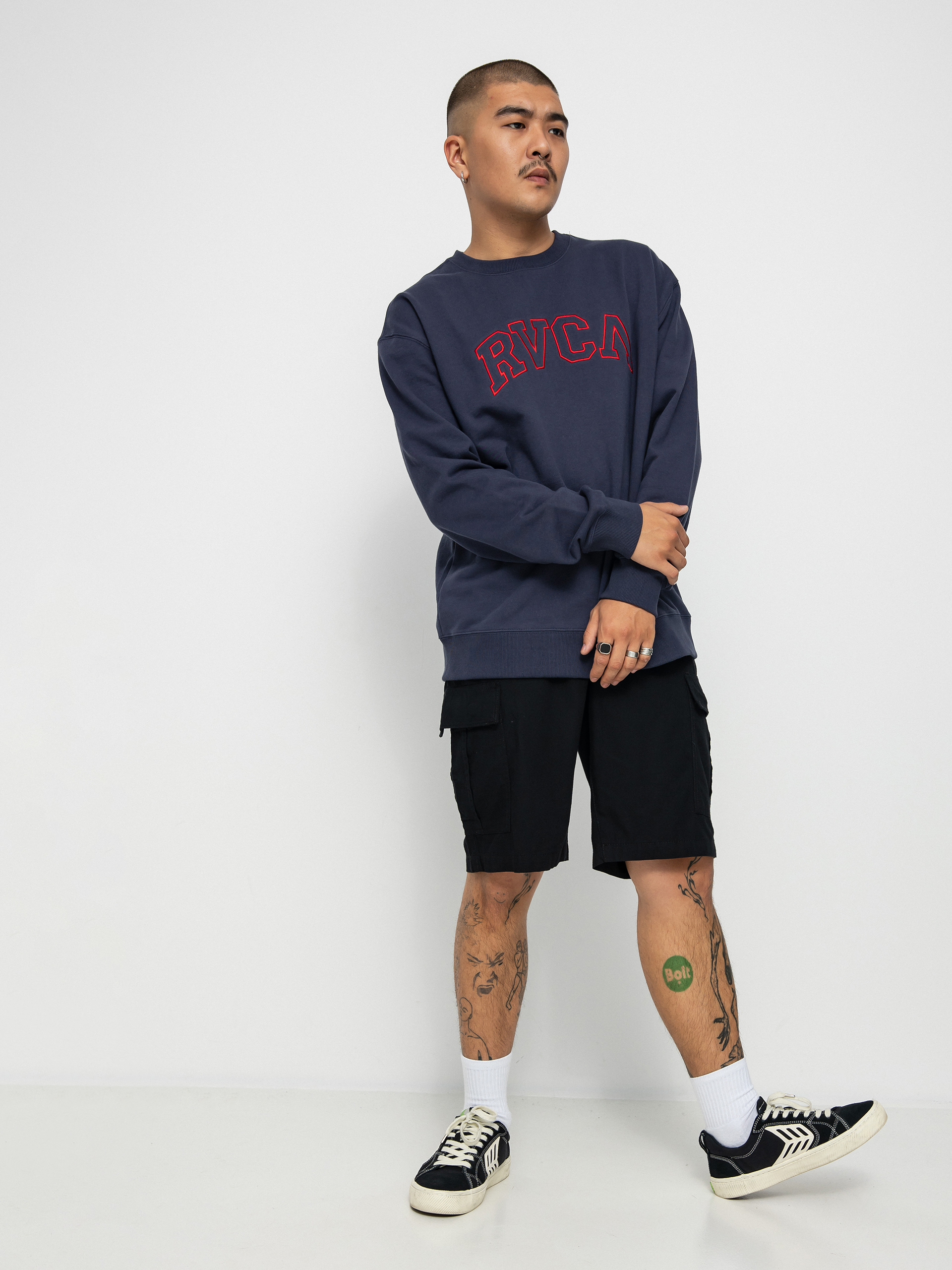 Bluza RVCA Hastings Emb Crew (moody blue)