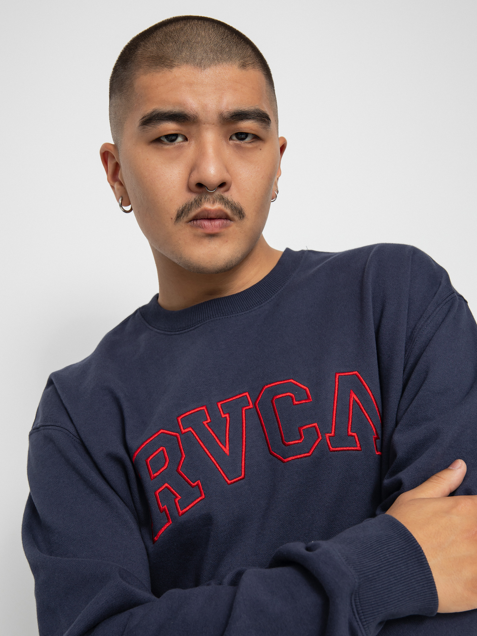 Bluza RVCA Hastings Emb Crew (moody blue)