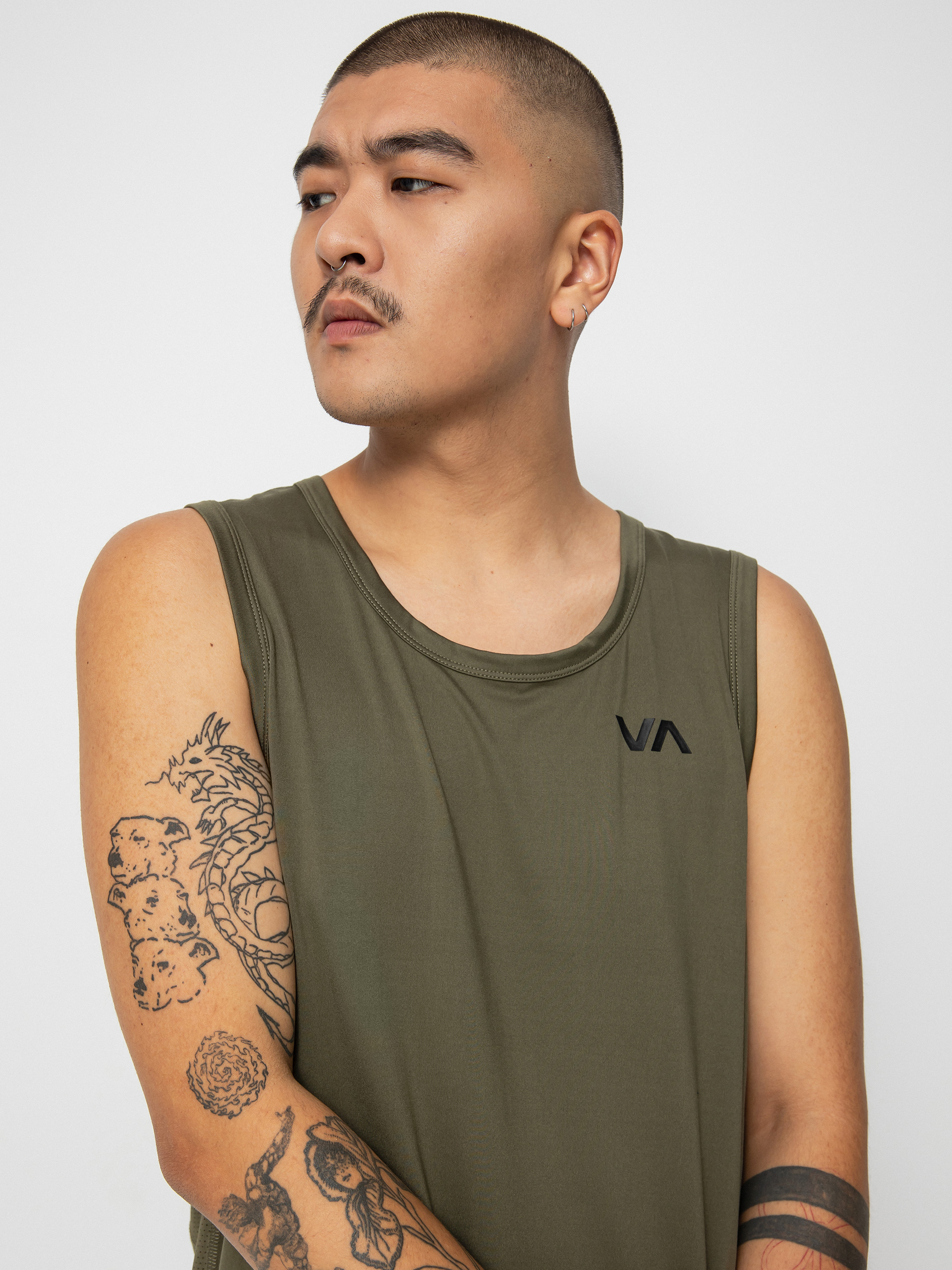 Koszulka RVCA Sport Vent Sl (olive)