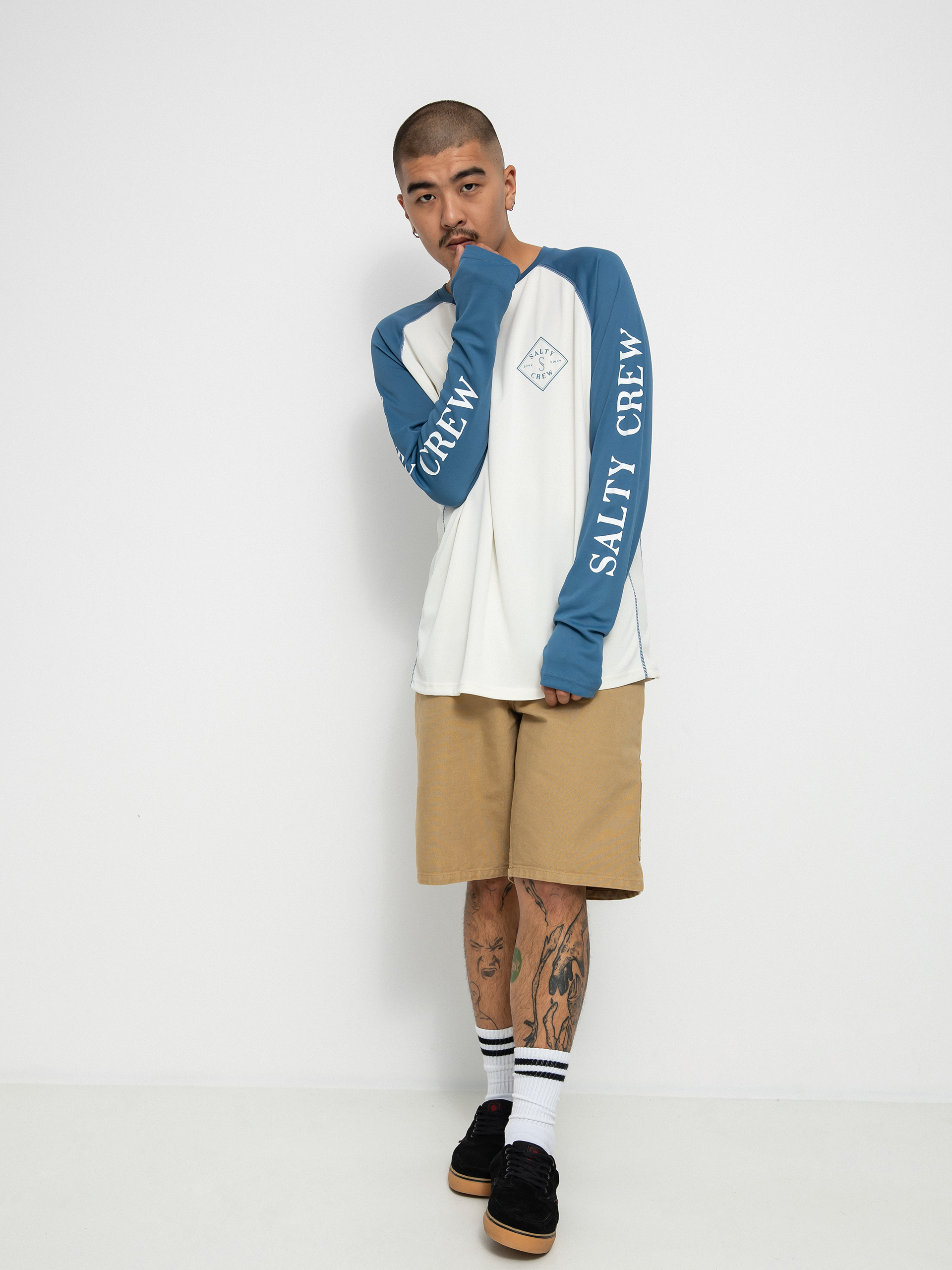 Longsleeve Salty Crew Tippet Covert Pinnacle Uv (harbor blue)