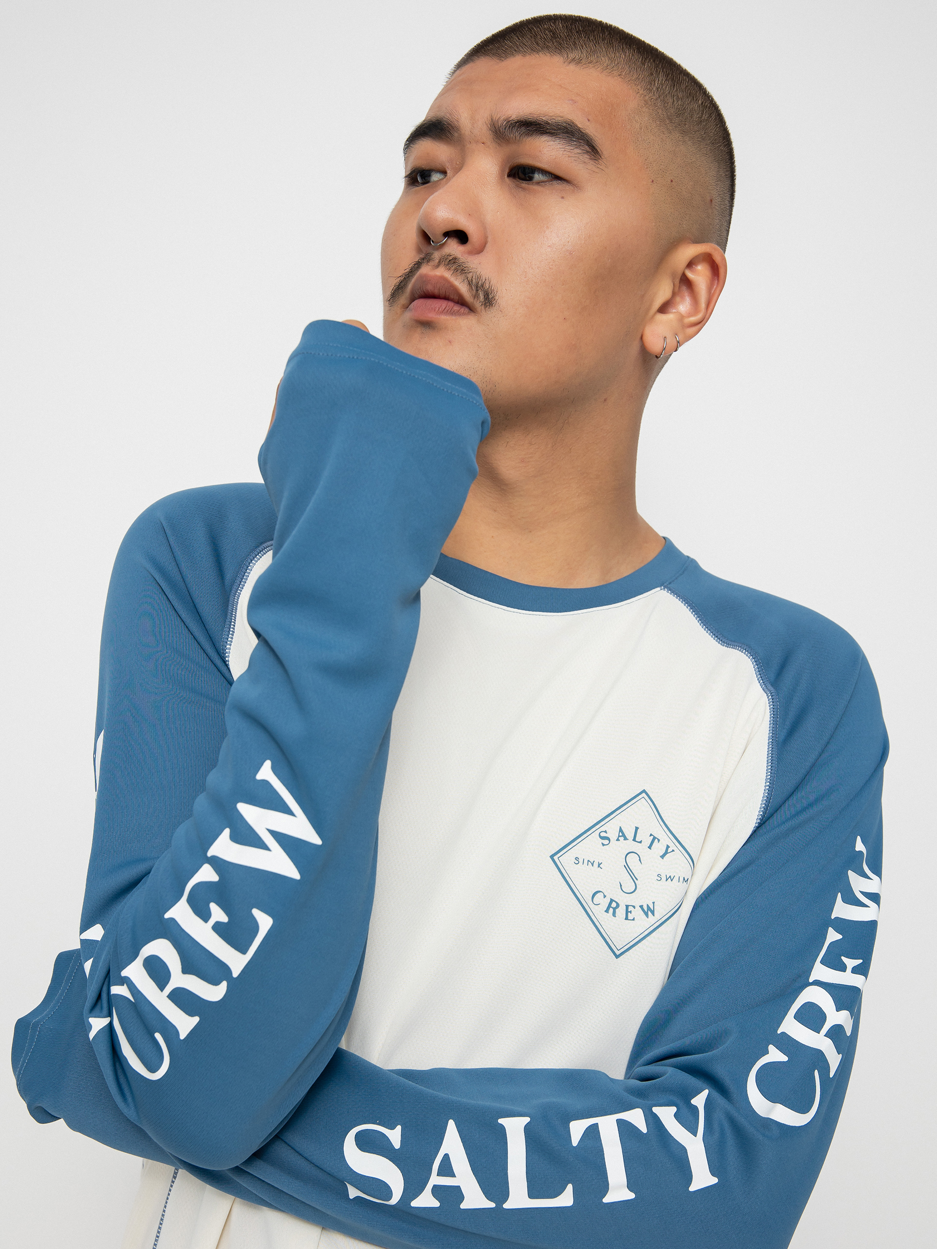 Longsleeve Salty Crew Tippet Covert Pinnacle Uv (harbor blue)