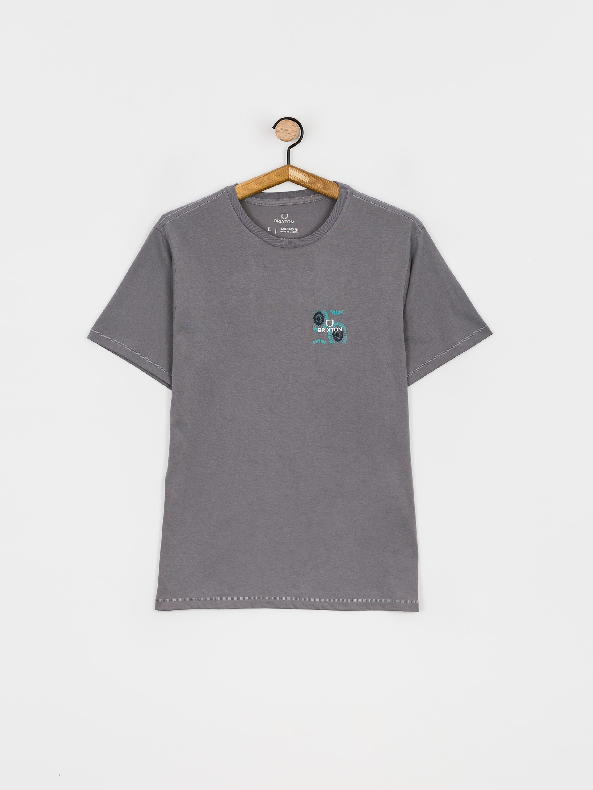 T-shirt Brixton Alpha Block (pebble/psyc)