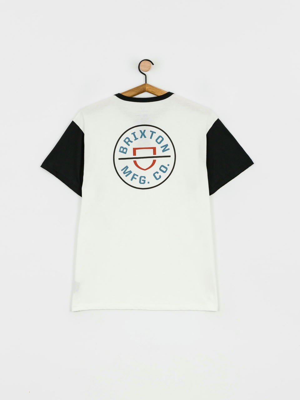 T-shirt Brixton Crest Henley (white/black)