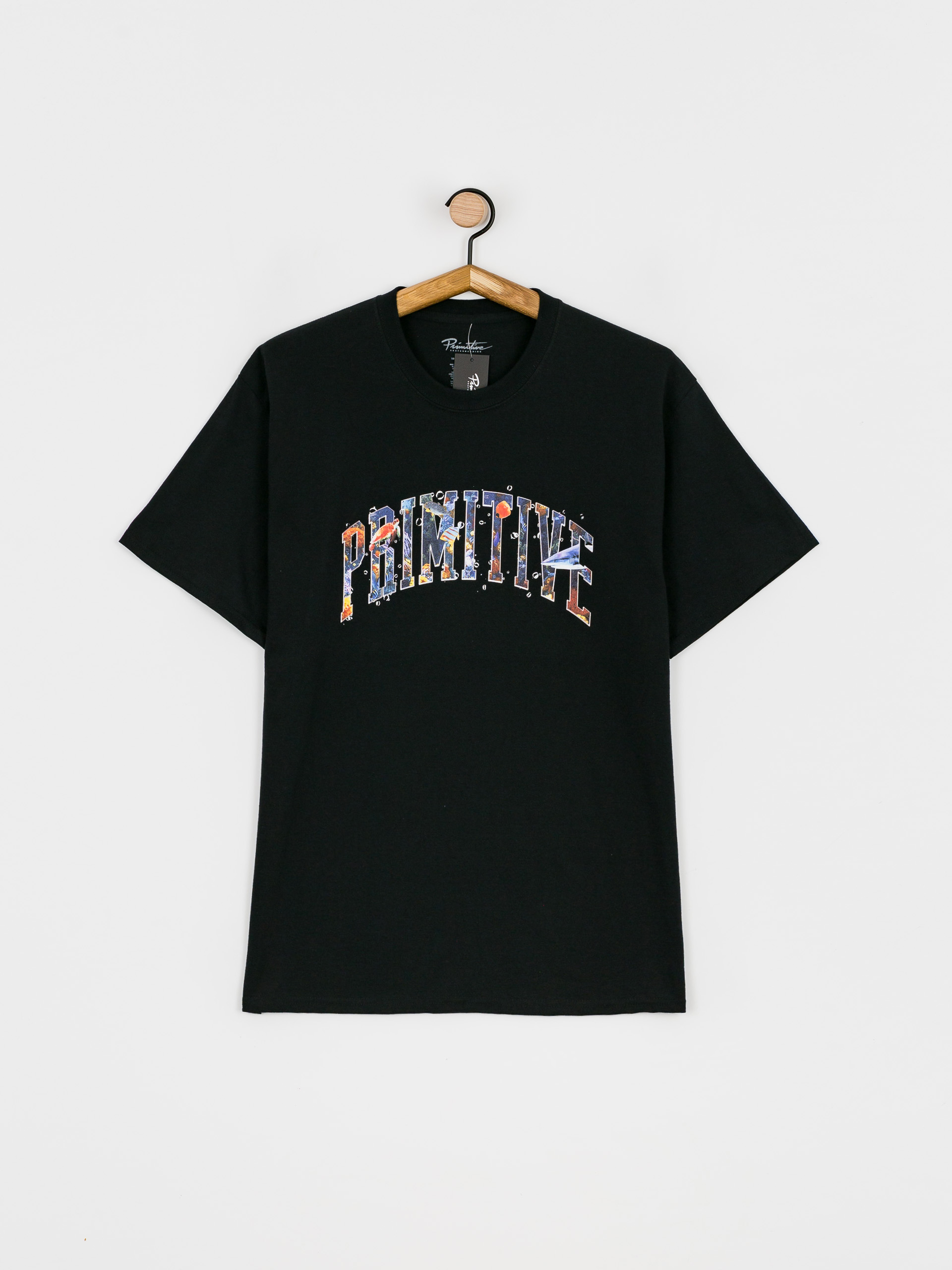 T-shirt Primitive Collegiate Aquatic (black)
