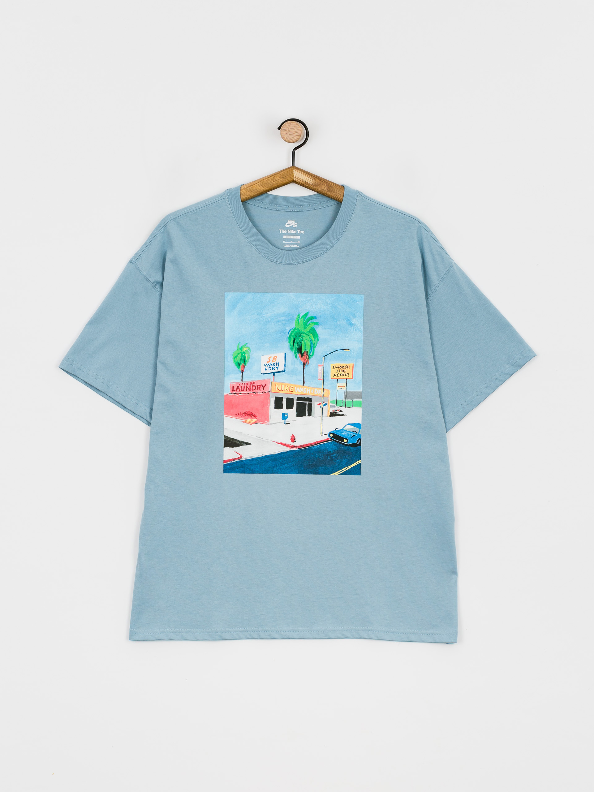T-shirt Nike SB Laundry (worn blue)