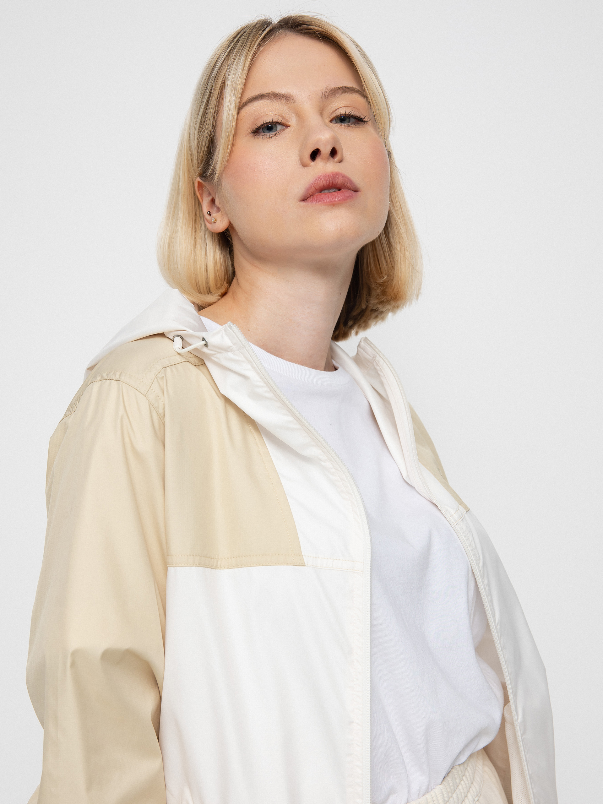 Kurtka The North Face Cyclone Wmn (gardenia white/gravel)