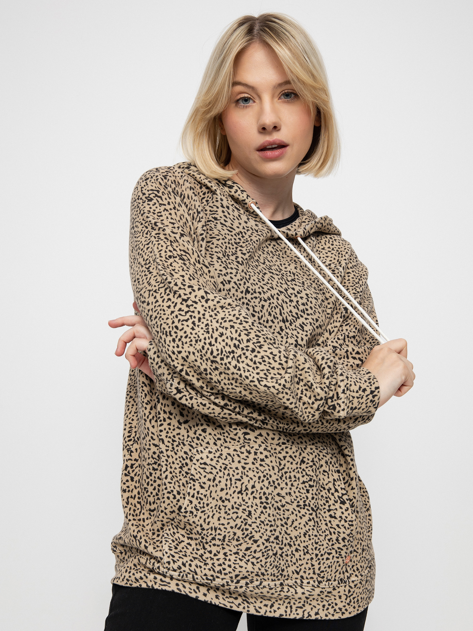 Bluza z kapturem Volcom Lil HD Wmn (animal print)