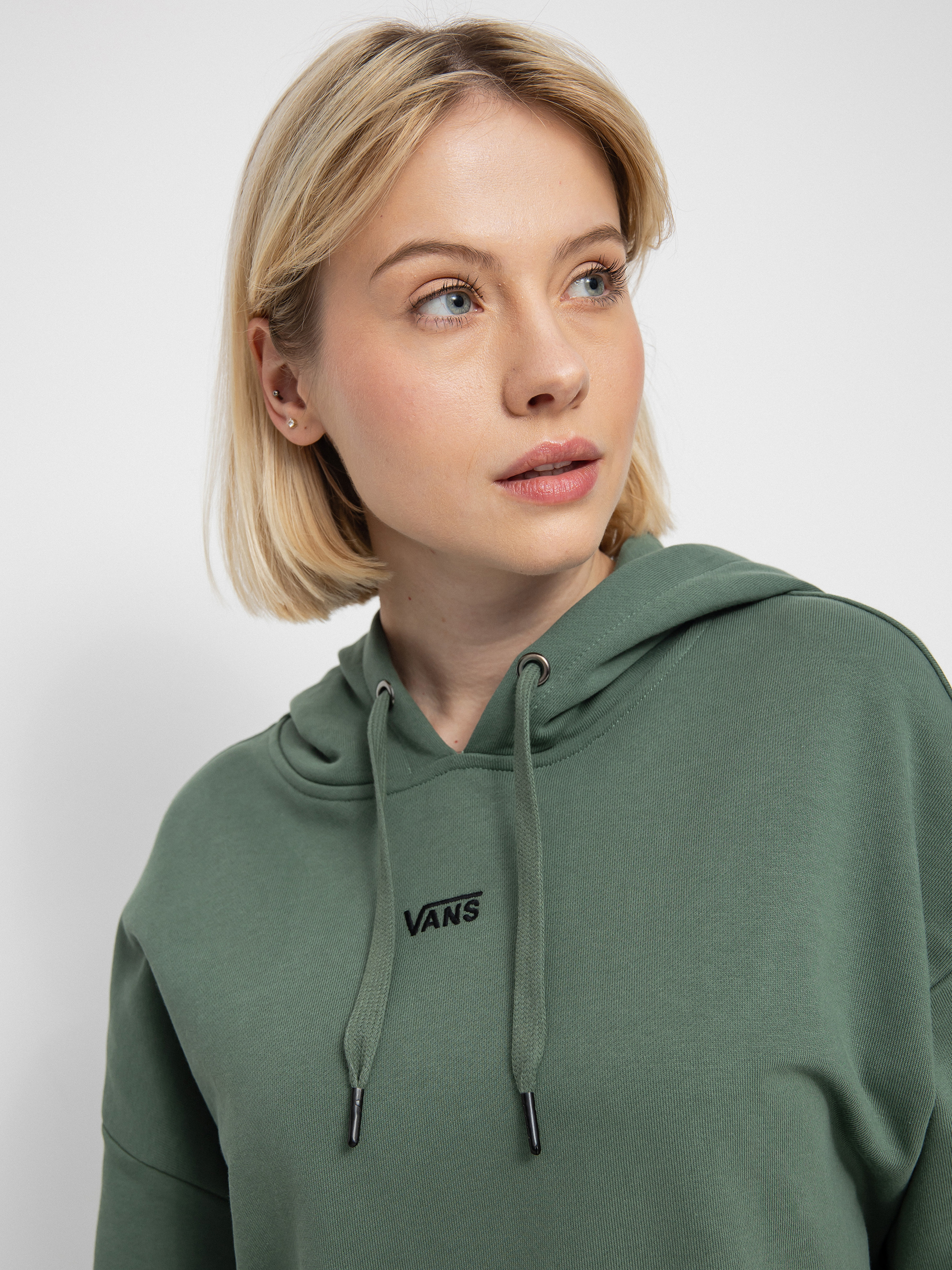 Bluza z kapturem Vans Flying V Uniw Ft Ls HD Wmn (duck green)